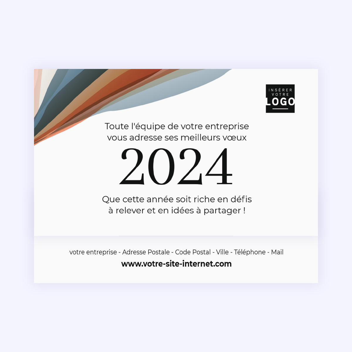Ondulations Graphiques | Vœux professionnels • Carte chocolats photo N° 4