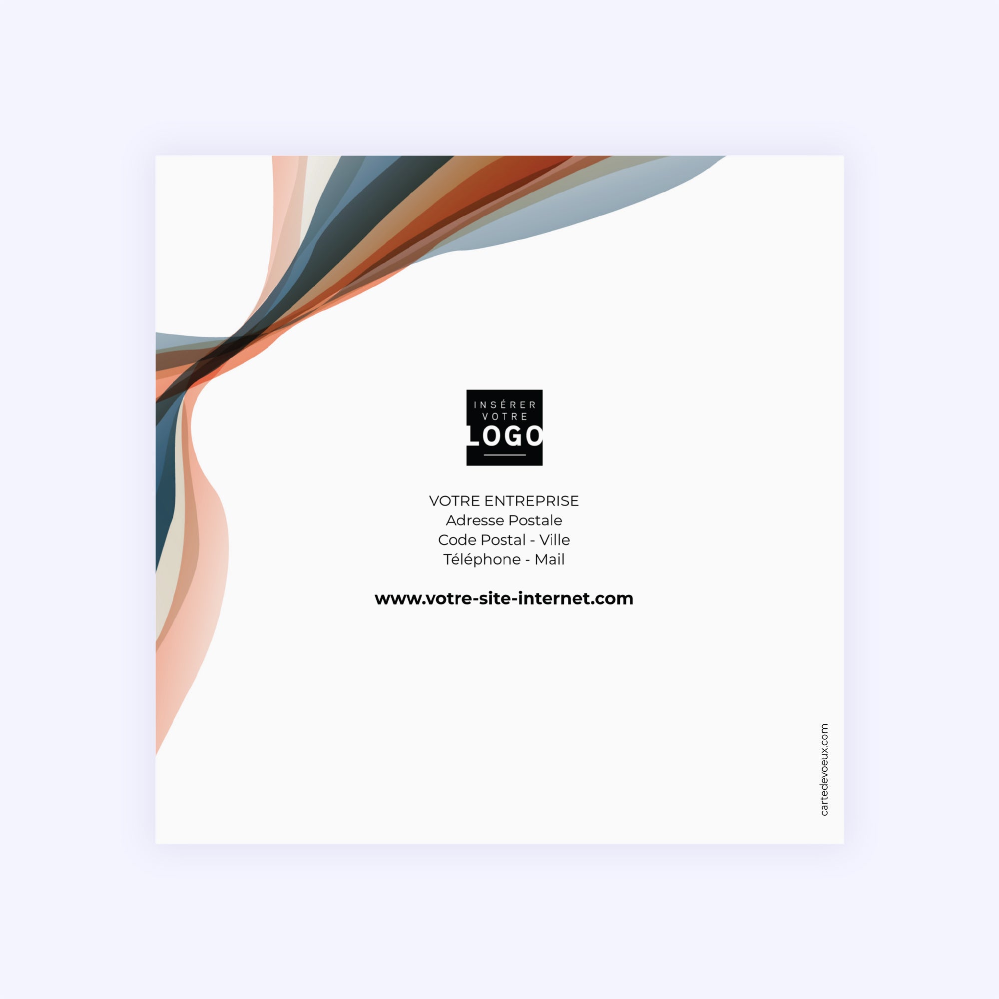 Ondulations Graphiques | Vœux professionnels • Carte de voeux • Carré double photo N° 3