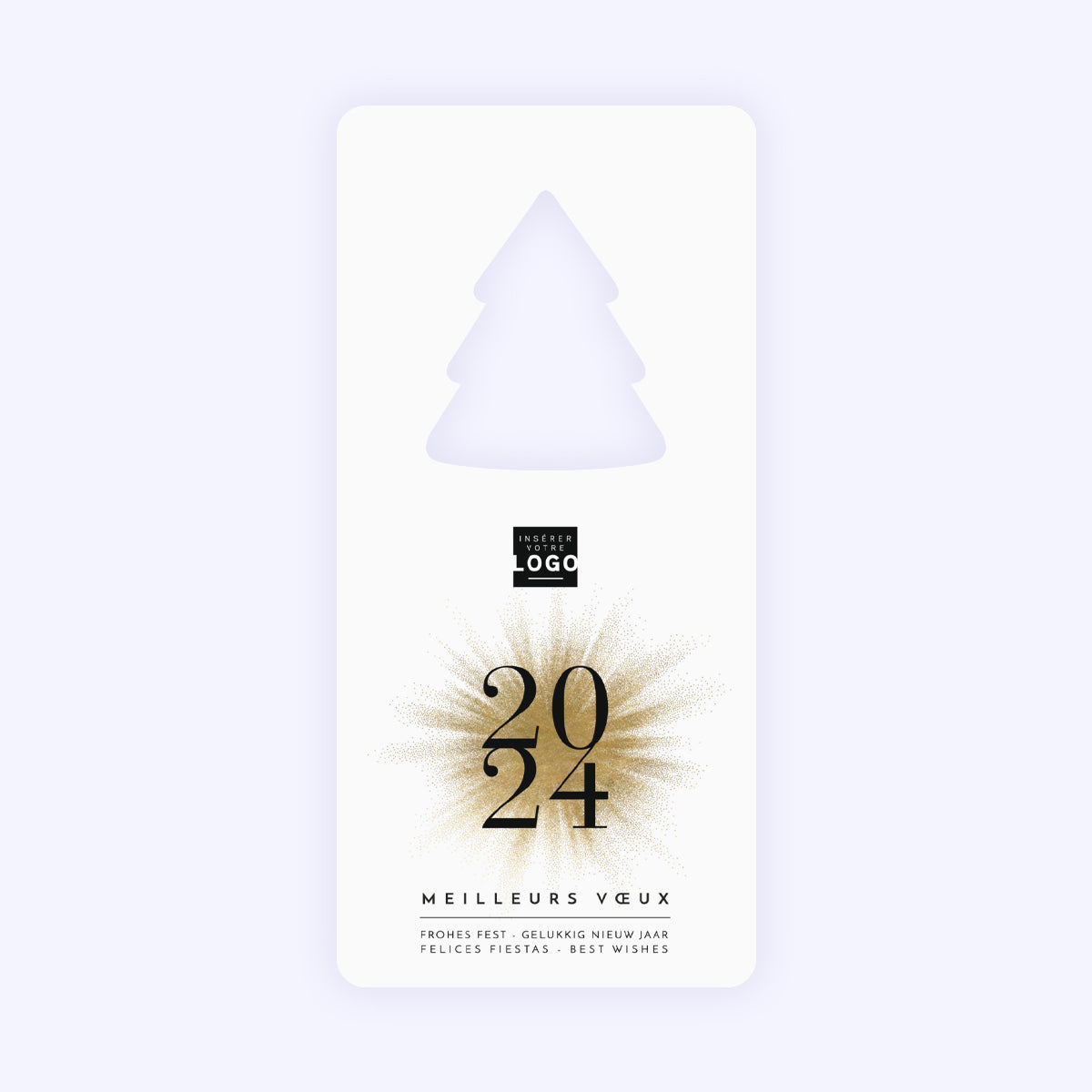 Touche Dorée | Vœux professionnels • Carte de voeux • Vertical sapin photo N° 1