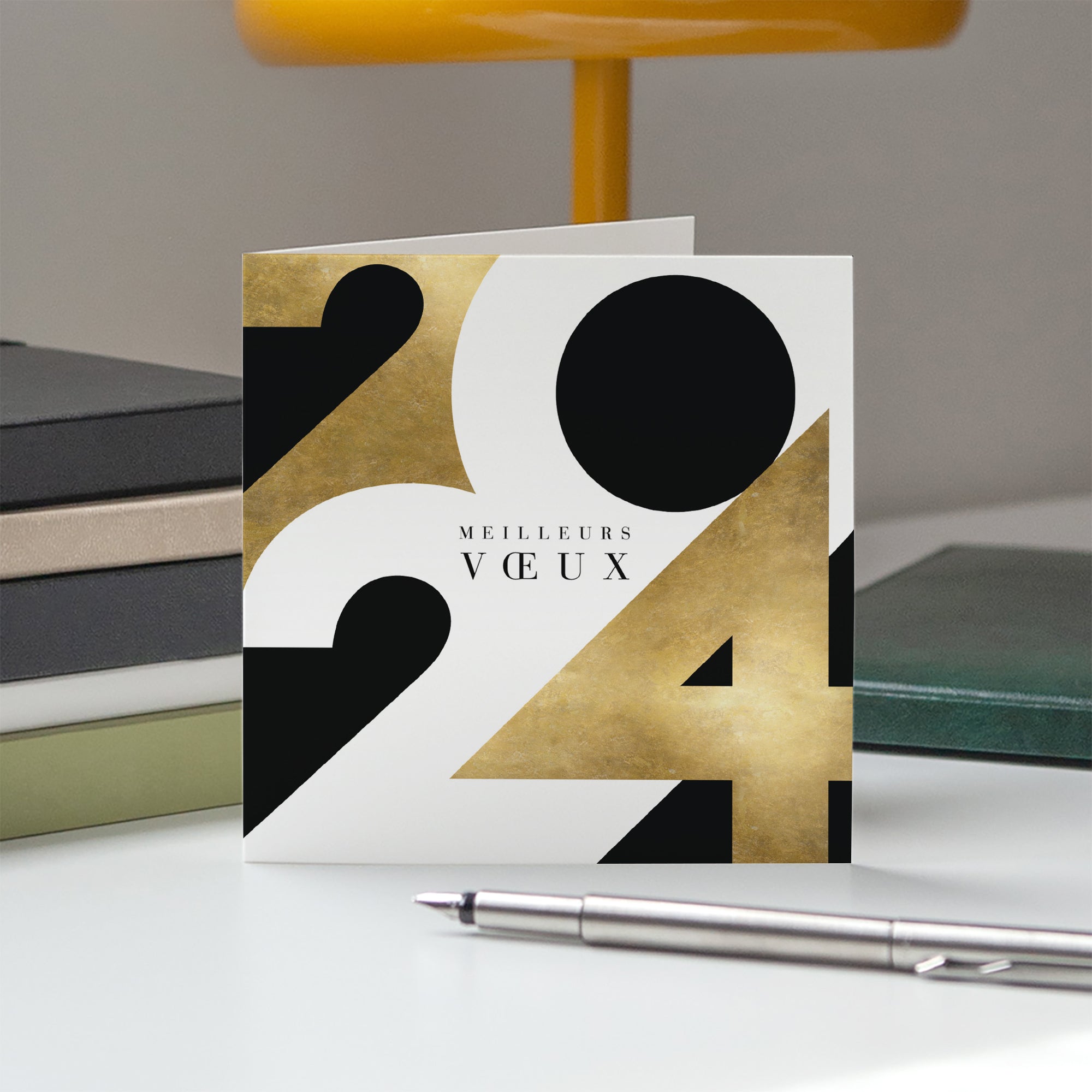 Superpositions | Vœux professionnels • Carte de voeux • Carré double photo N° 5