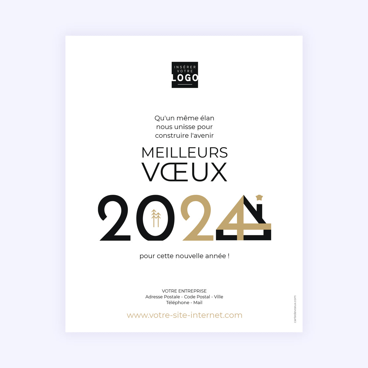 Entre les lignes | Vœux professionnels • Carte virtuelle photo N° 1