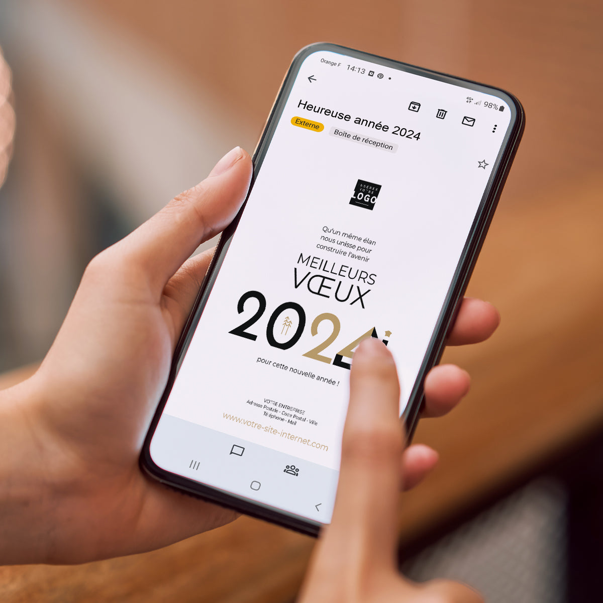 Entre les lignes | Vœux professionnels • Carte virtuelle photo N° 2