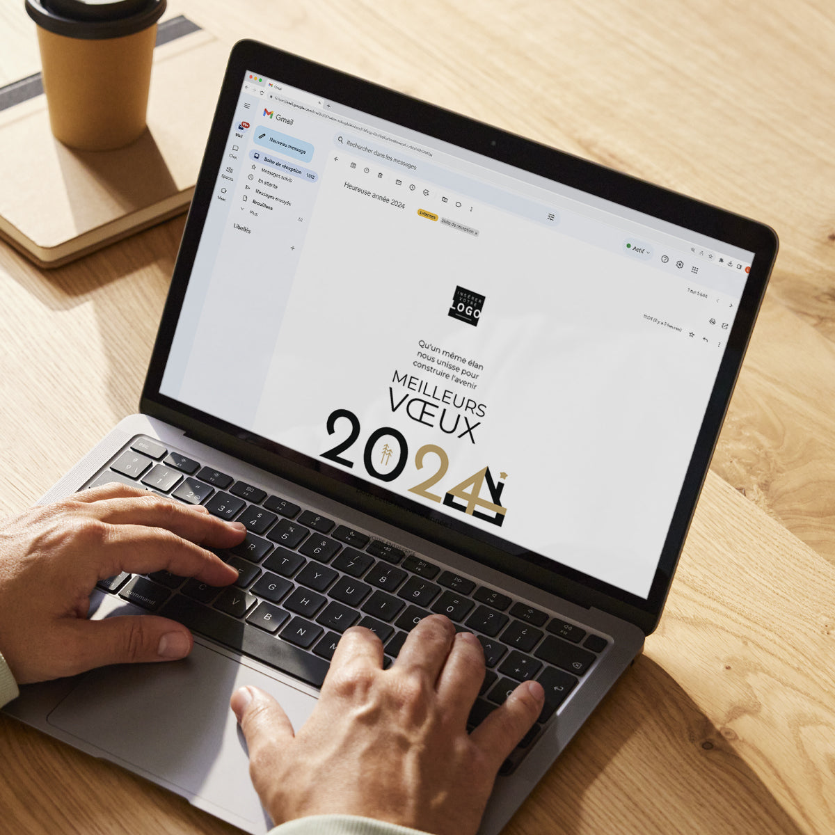 Entre les lignes | Vœux professionnels • Carte virtuelle photo N° 3