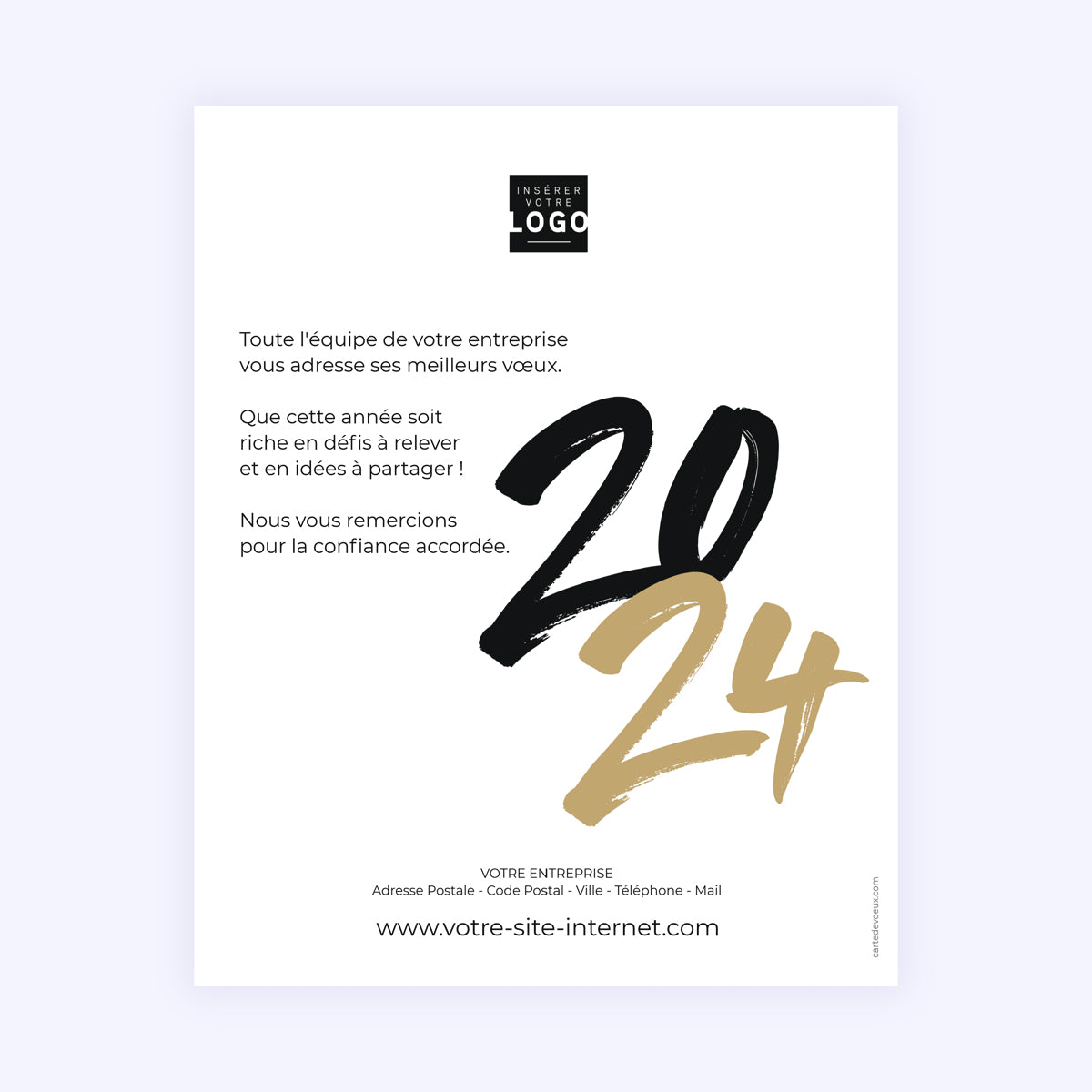 Bicolore | Vœux professionnels • Carte virtuelle • eCard Image photo N° 1