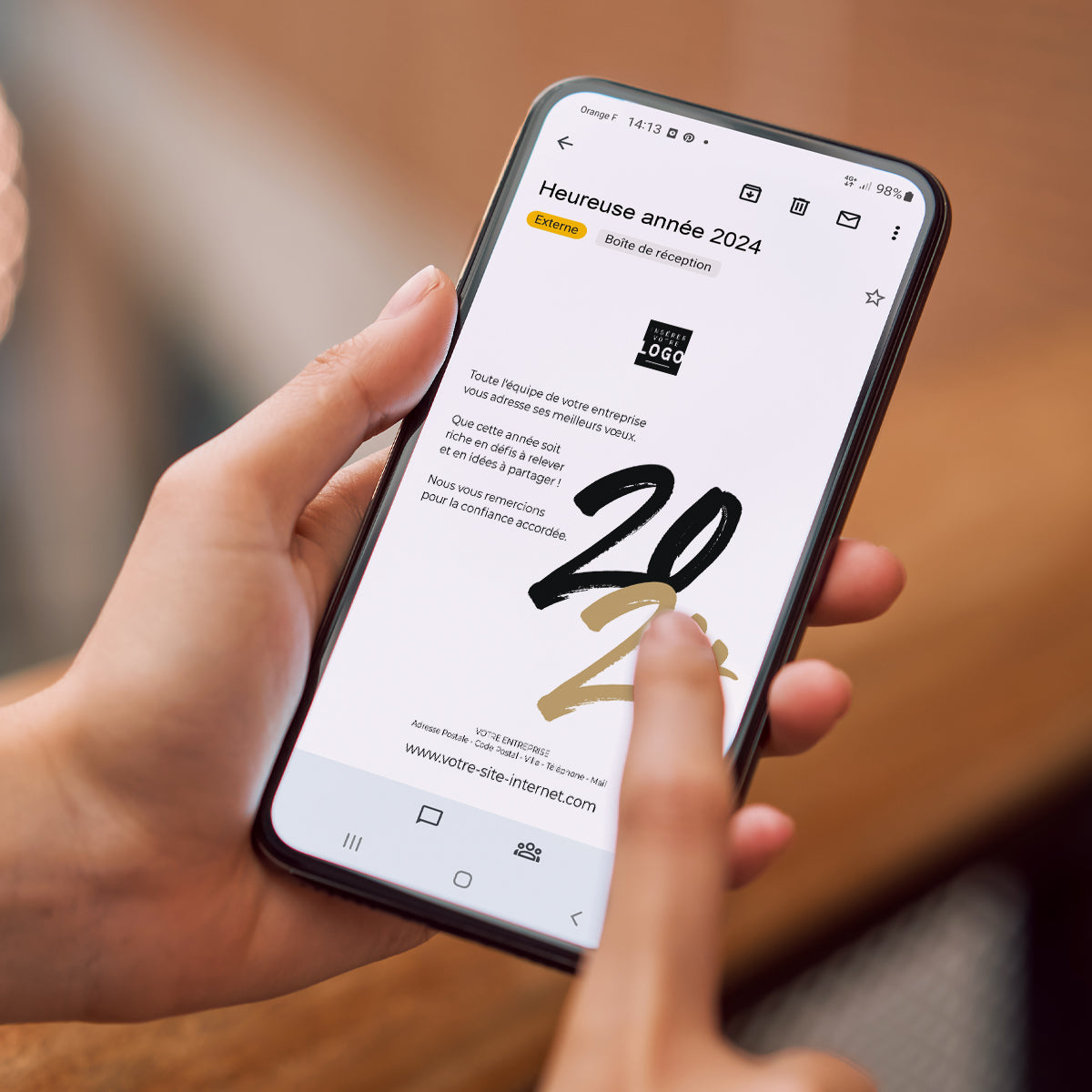 Bicolore | Vœux professionnels • Carte virtuelle • eCard Image photo N° 2