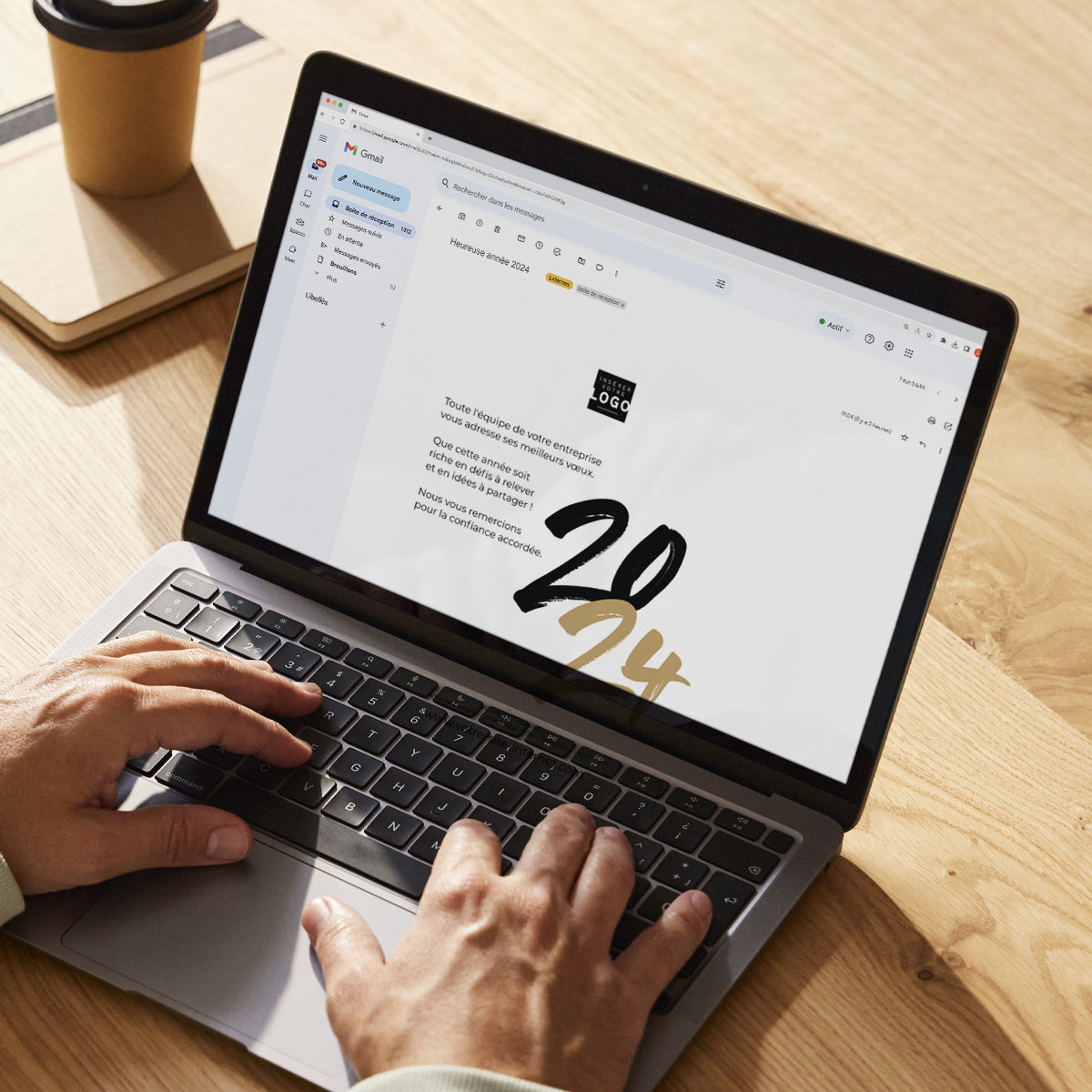 Bicolore | Vœux professionnels • Carte virtuelle • eCard Image photo N° 3