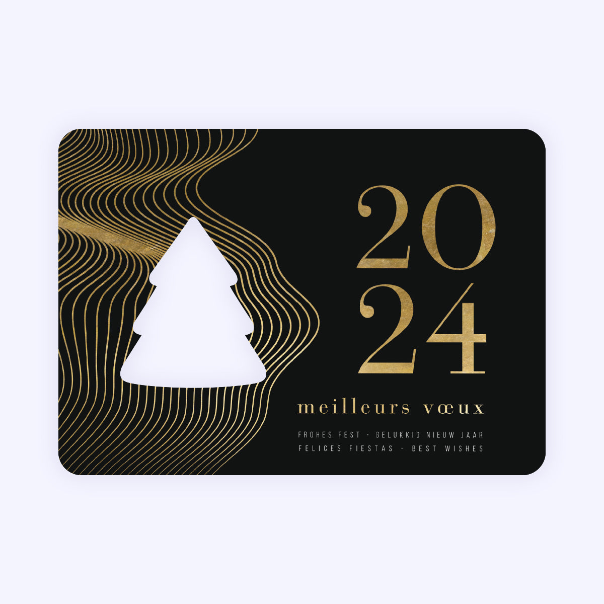 Joyeuses Vibrations | Vœux professionnels • Carte de voeux • Horizontal sapin photo N° 1
