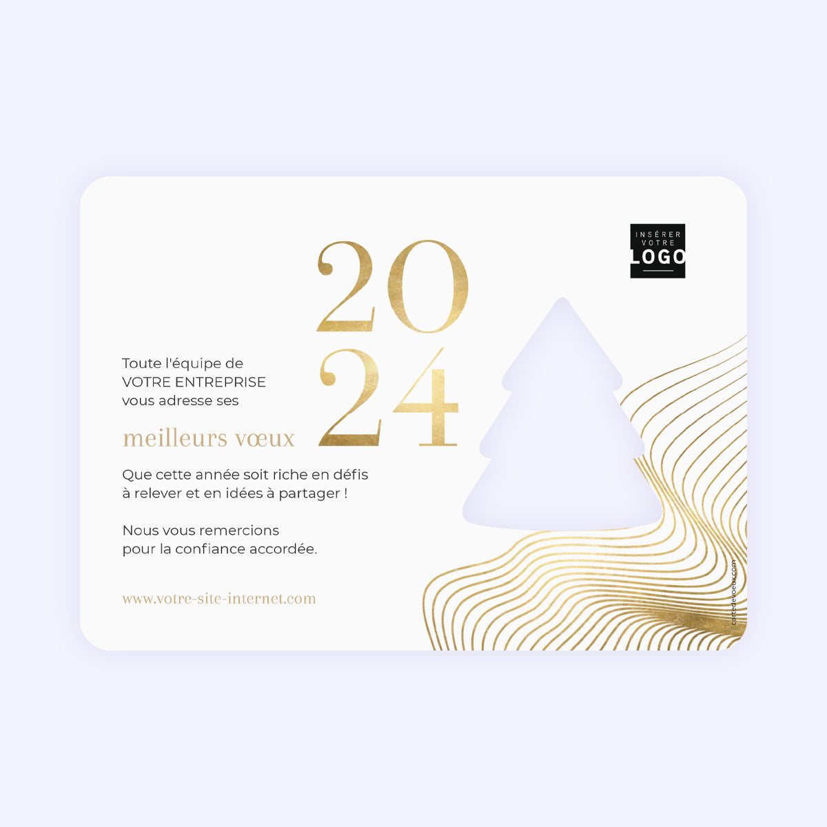 Joyeuses Vibrations | Vœux professionnels • Carte de voeux • Horizontal sapin photo N° 2