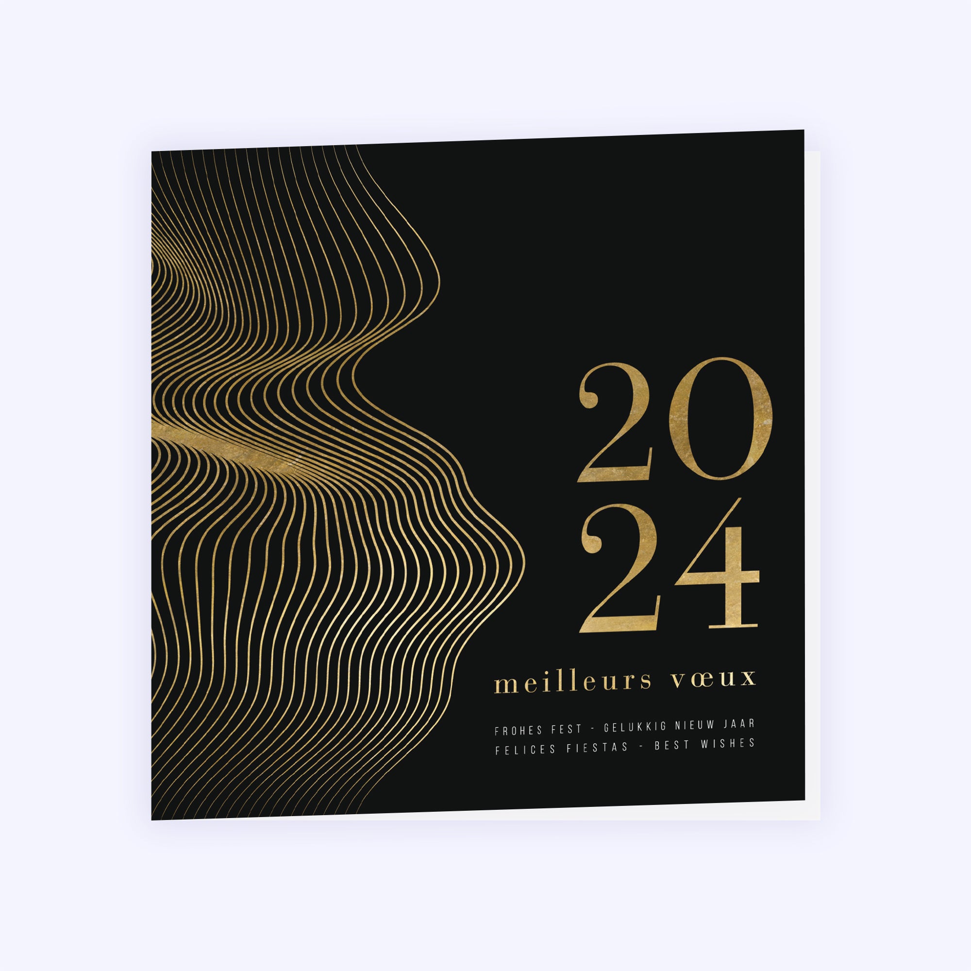 Joyeuses Vibrations | Vœux professionnels • Carte de voeux • Carré double photo N° 1