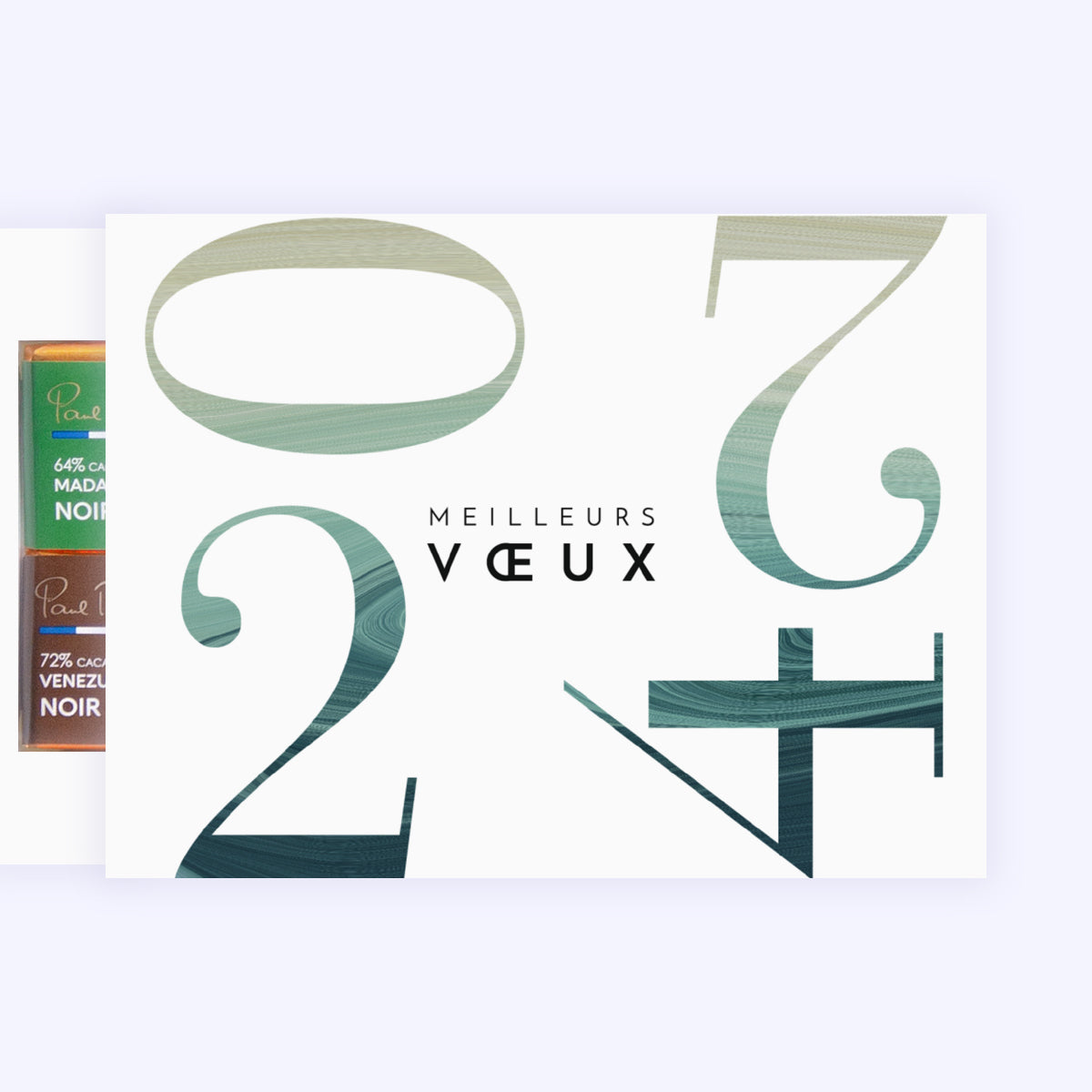 Nuances de Marbre | Vœux professionnels • Carte chocolats photo N° 1