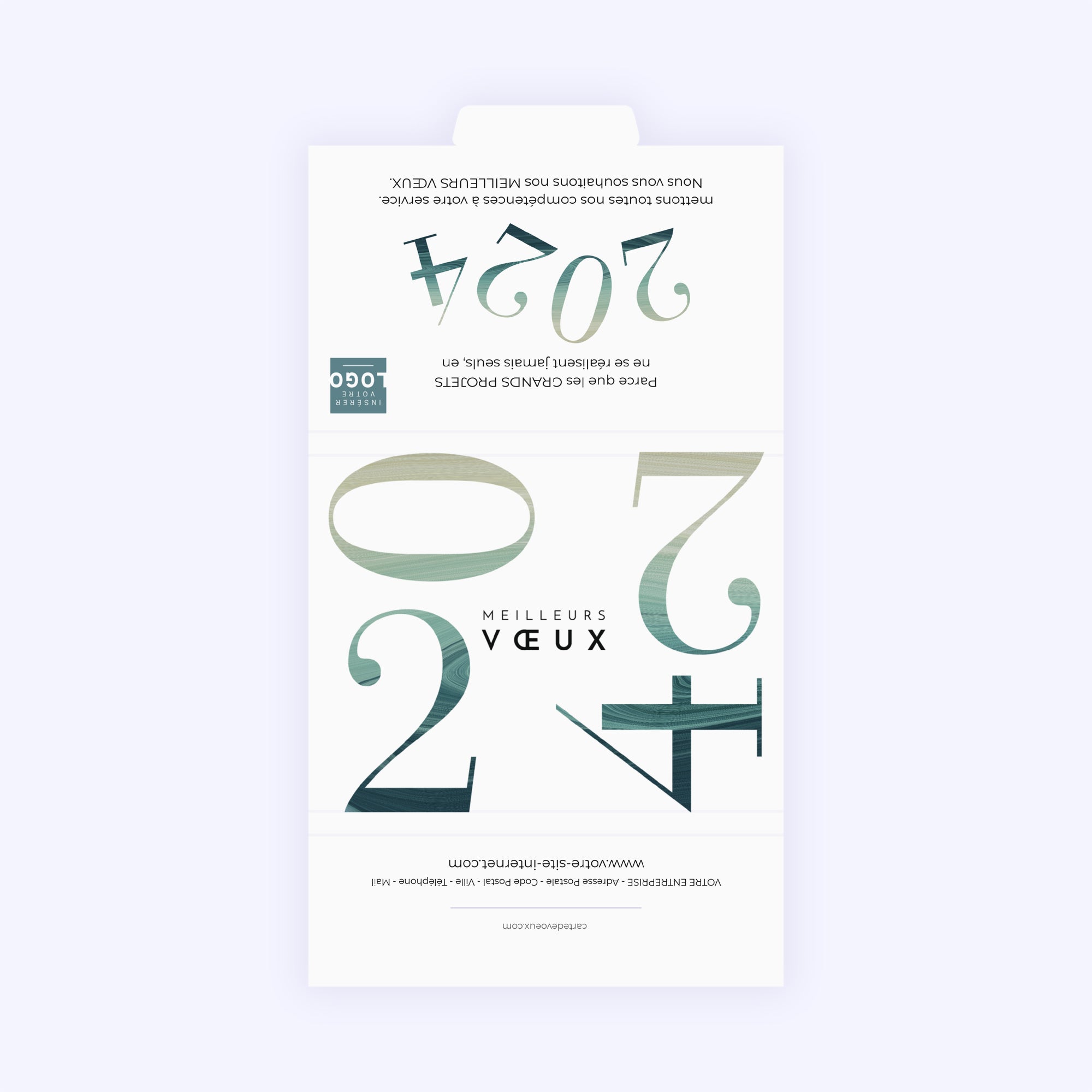 Nuances de Marbre | Vœux professionnels • Carte chocolats • Chocolats photo N° 3