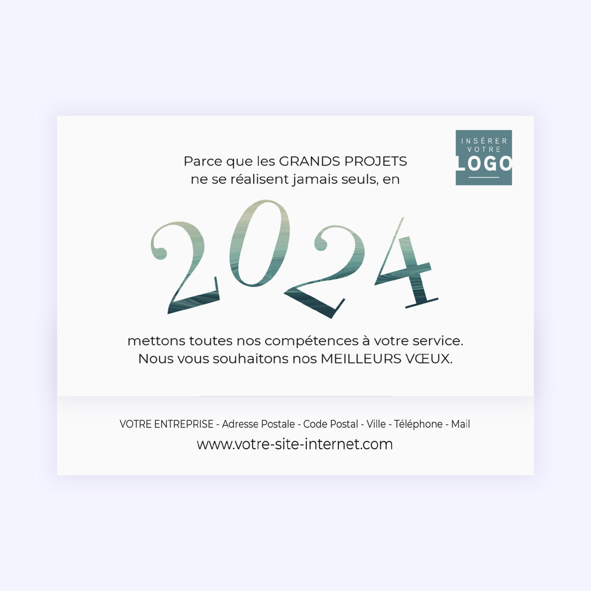 Nuances de Marbre | Vœux professionnels • Carte chocolats photo N° 4