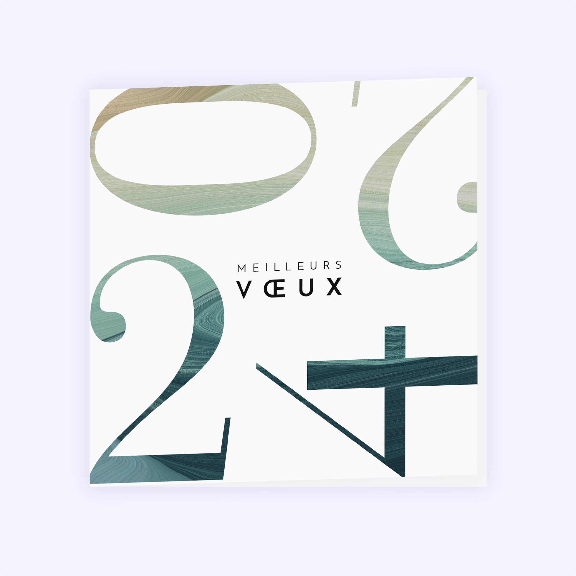 Nuances de Marbre | Vœux professionnels • Carte de voeux • Carré double photo N° 1