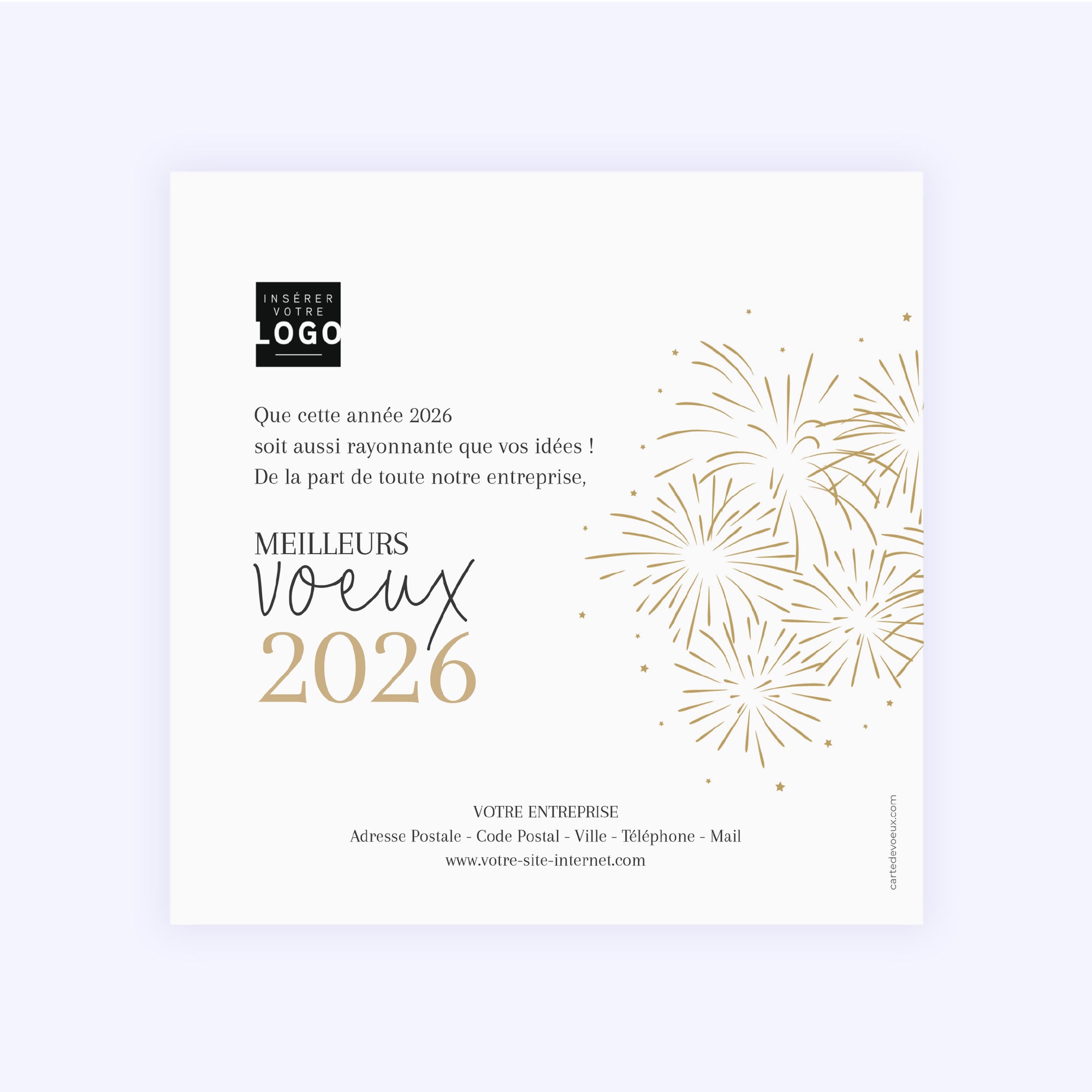 Etincelles | Vœux professionnels • Carte de voeux • Carré photo N° 2