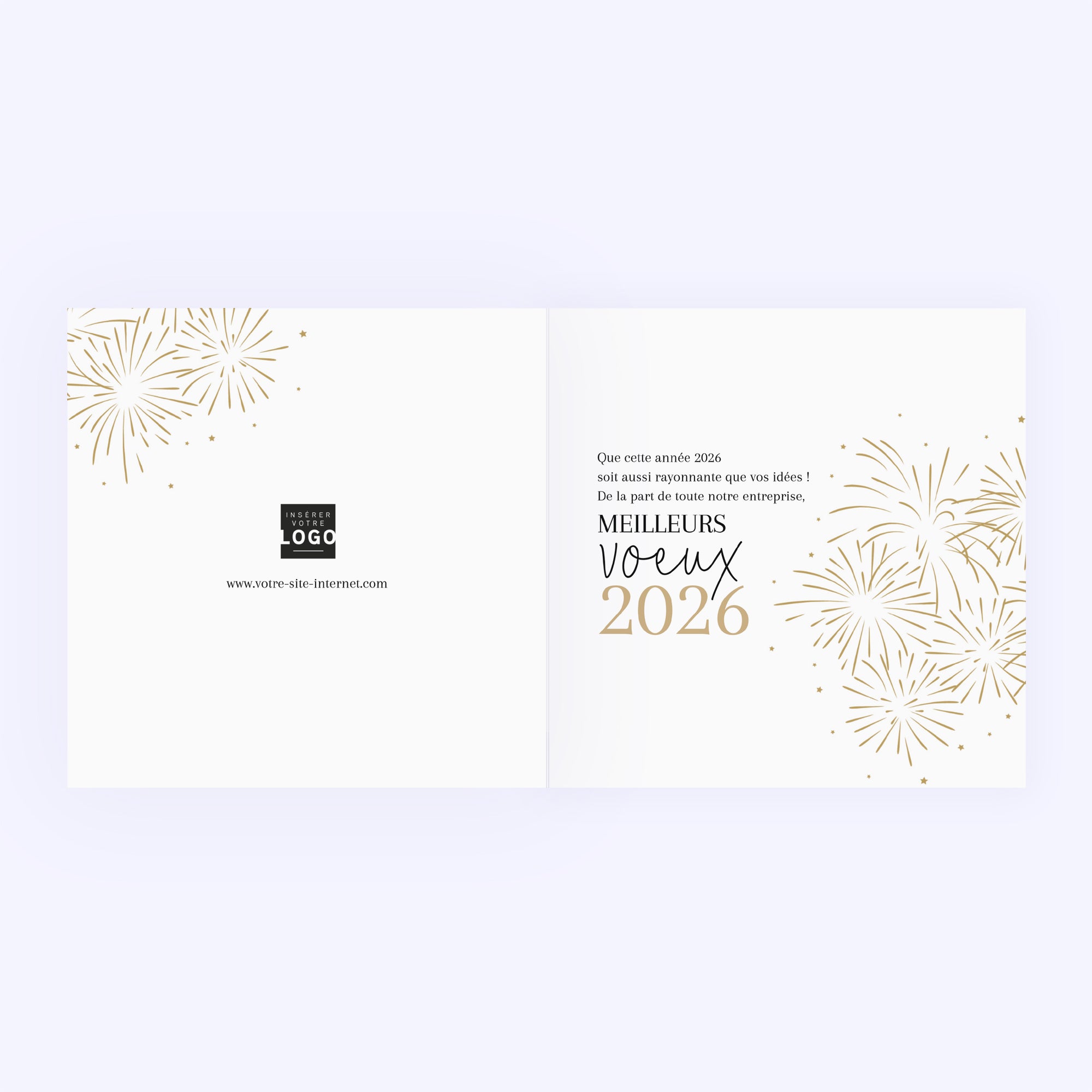 Etincelles | Vœux professionnels • Carte de voeux • Carré double photo N° 2