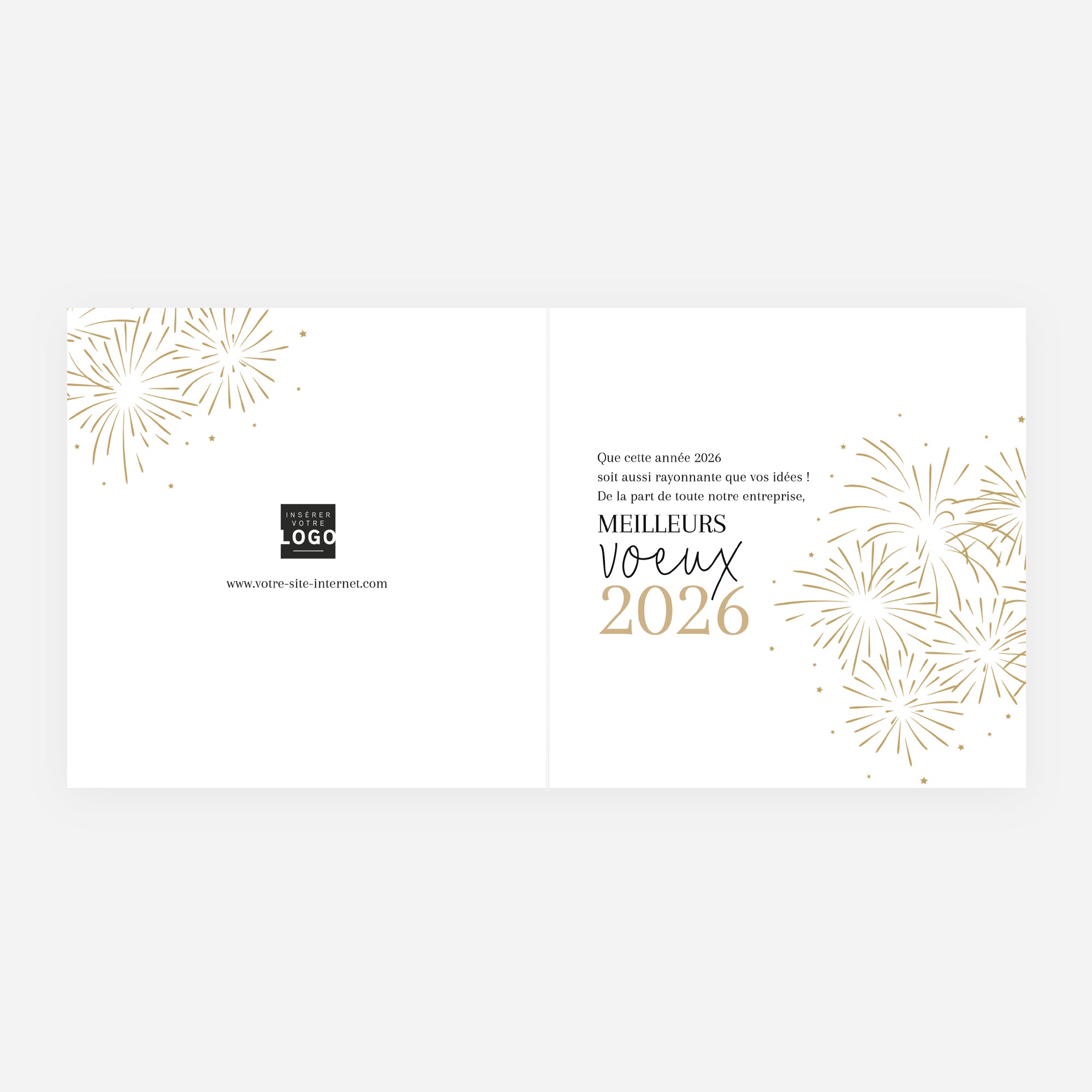 Etincelles | Vœux professionnels • Carte de voeux • Carré double photo N° 2