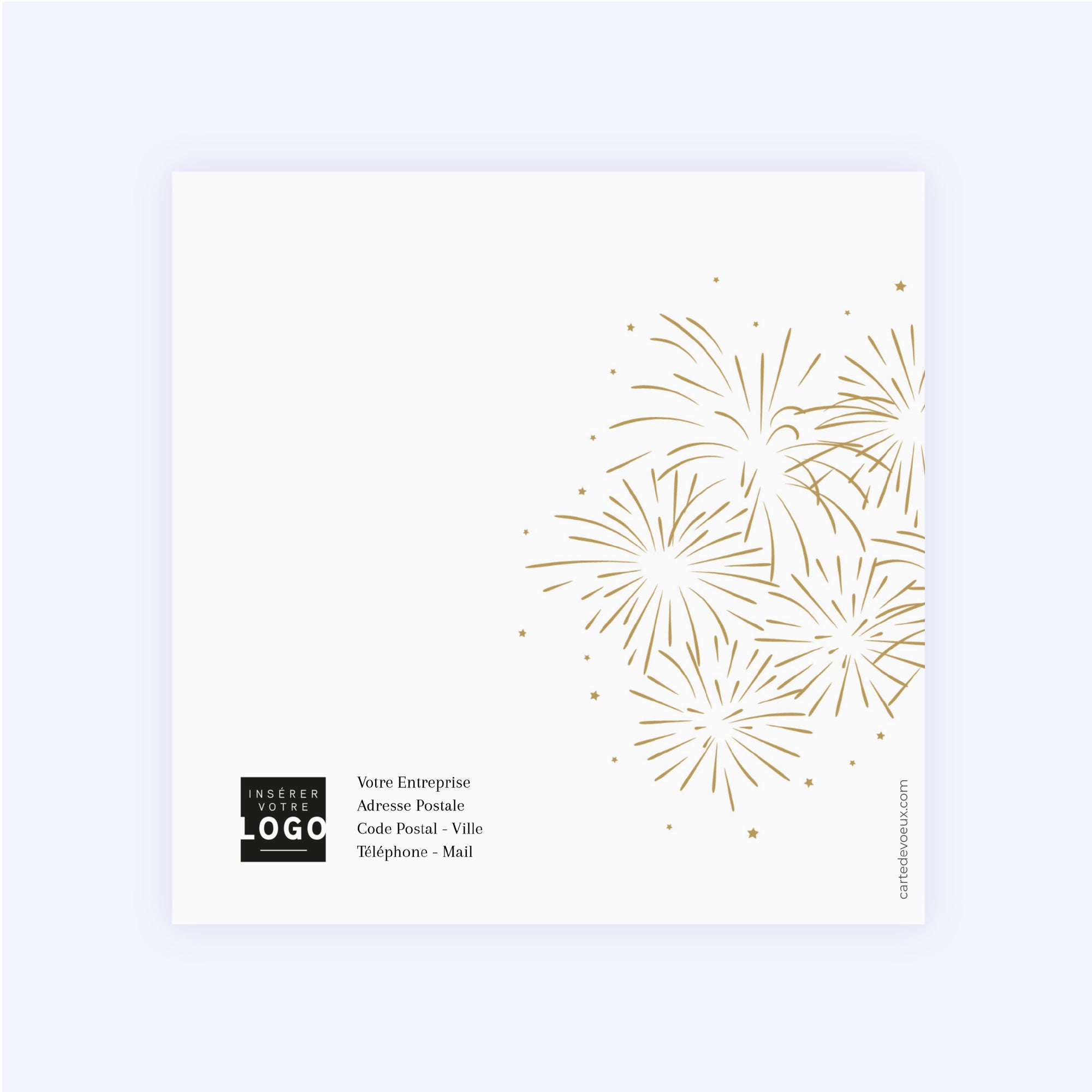 Etincelles | Vœux professionnels • Carte de voeux • Carré double photo N° 3