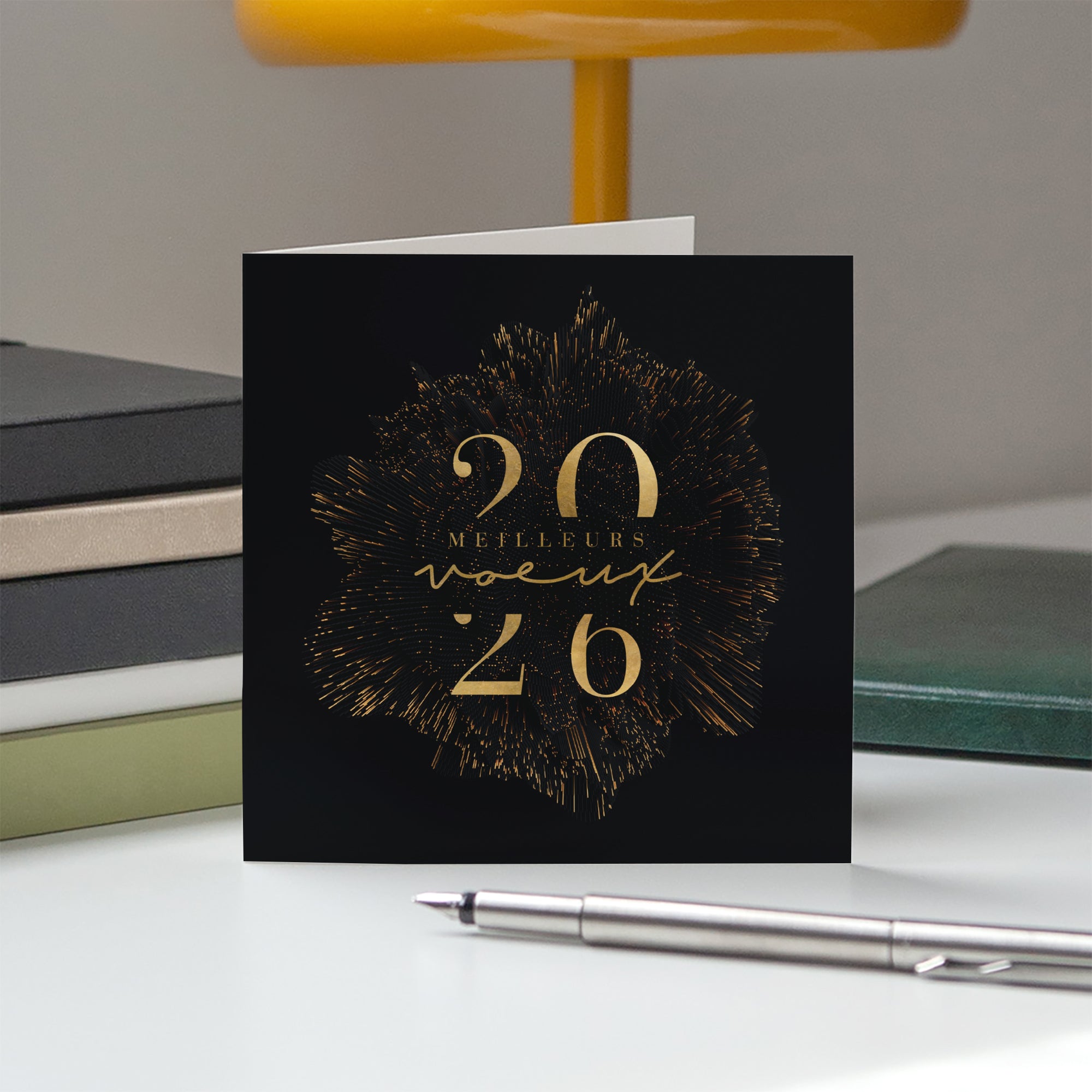 Etincelles | Vœux professionnels • Carte de voeux • Carré double photo N° 5