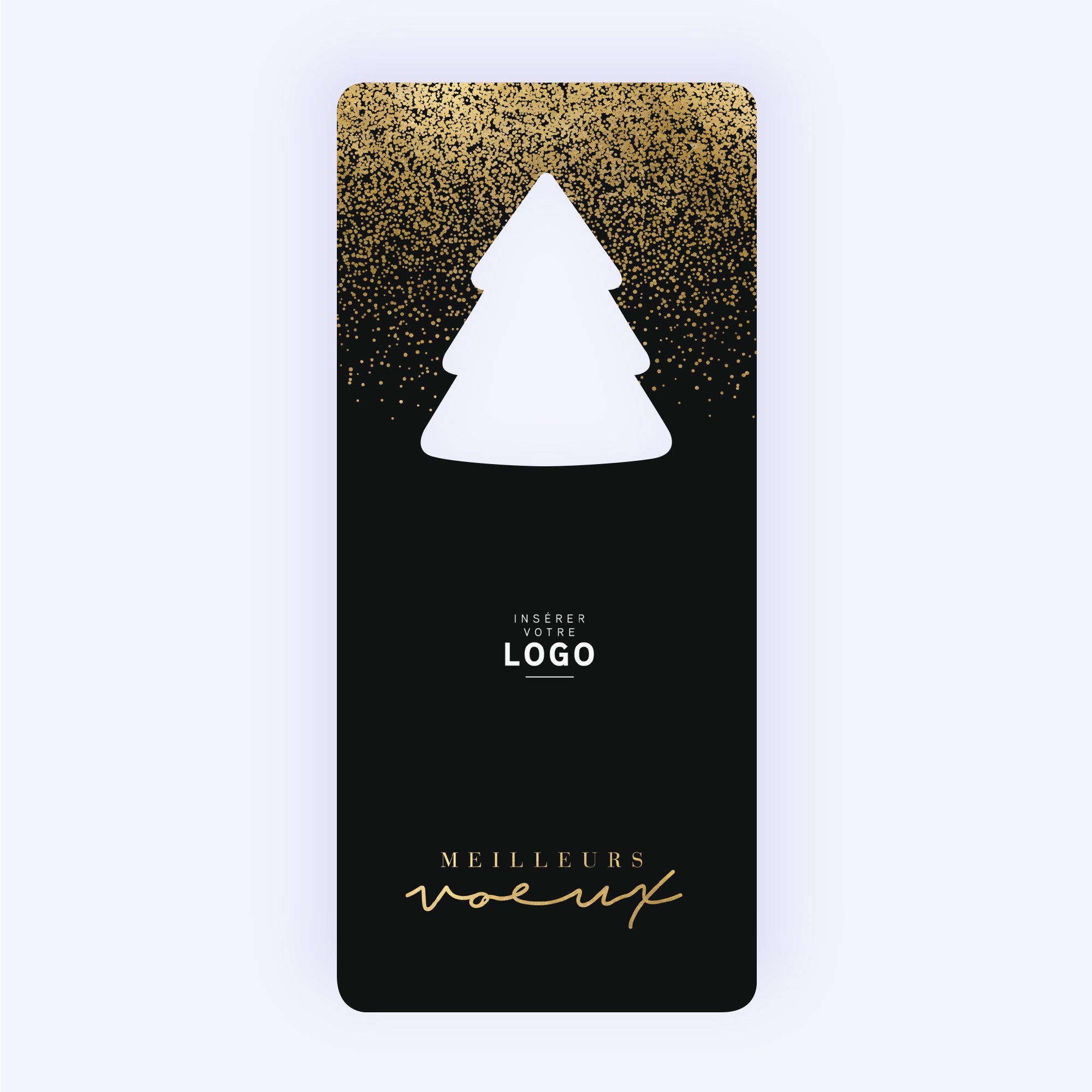 Poudre d'Or | Vœux professionnels • Carte de voeux • Vertical sapin photo N° 1