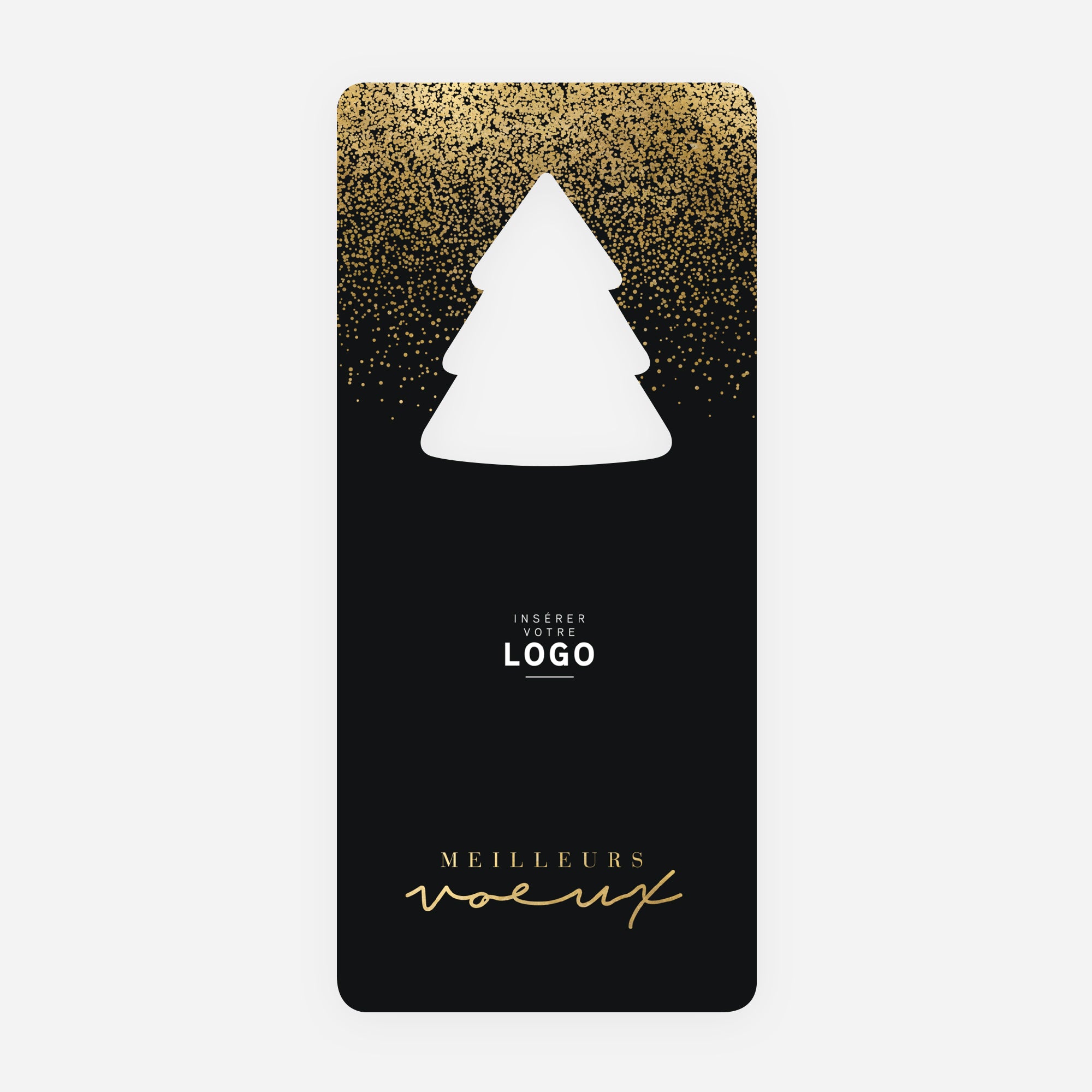 Poudre d'Or | Vœux professionnels • Carte de voeux • Vertical sapin photo N° 1