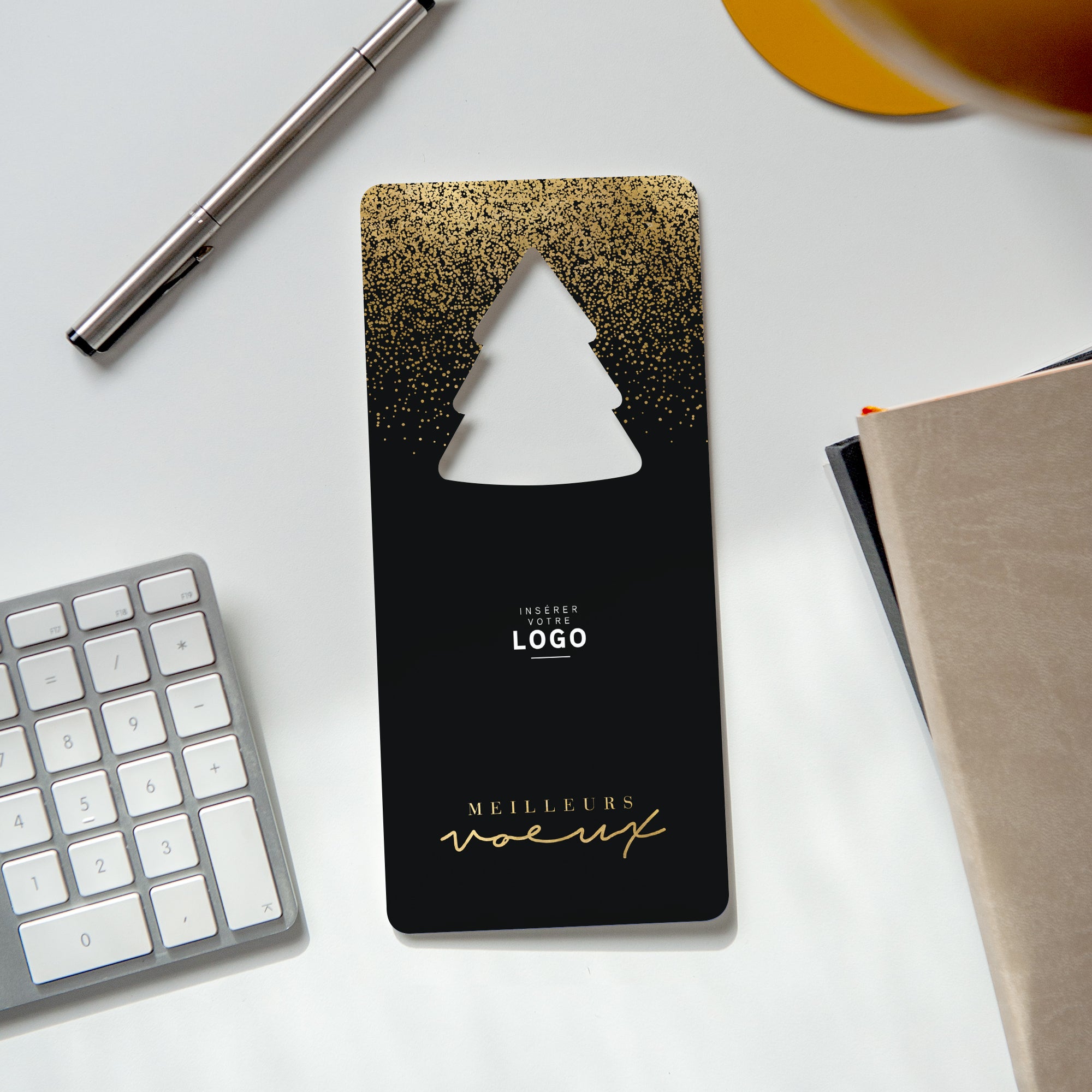 Poudre d'Or | Vœux professionnels • Carte de voeux • Vertical sapin photo N° 4