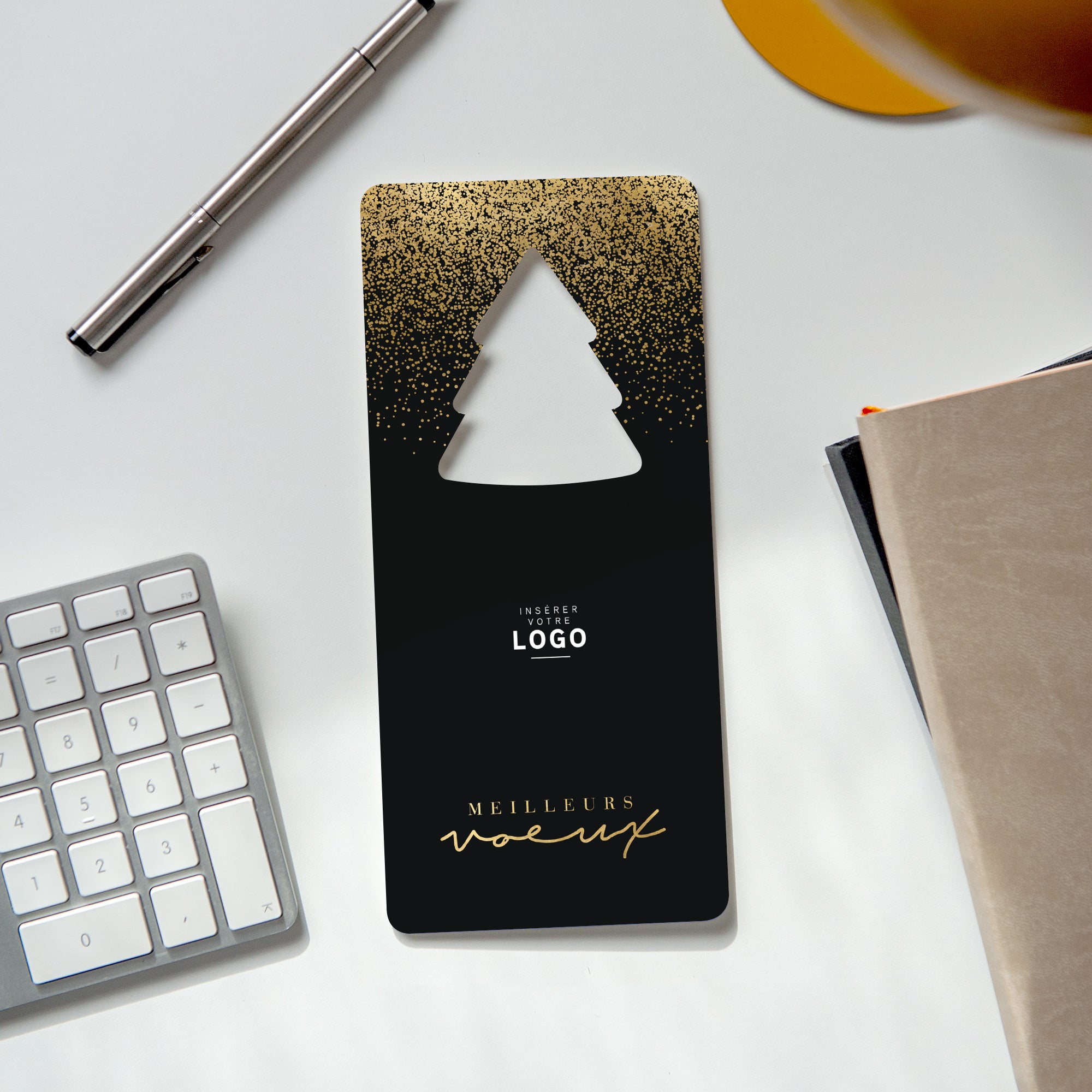 Poudre d'Or | Vœux professionnels • Carte de voeux • Vertical sapin photo N° 4
