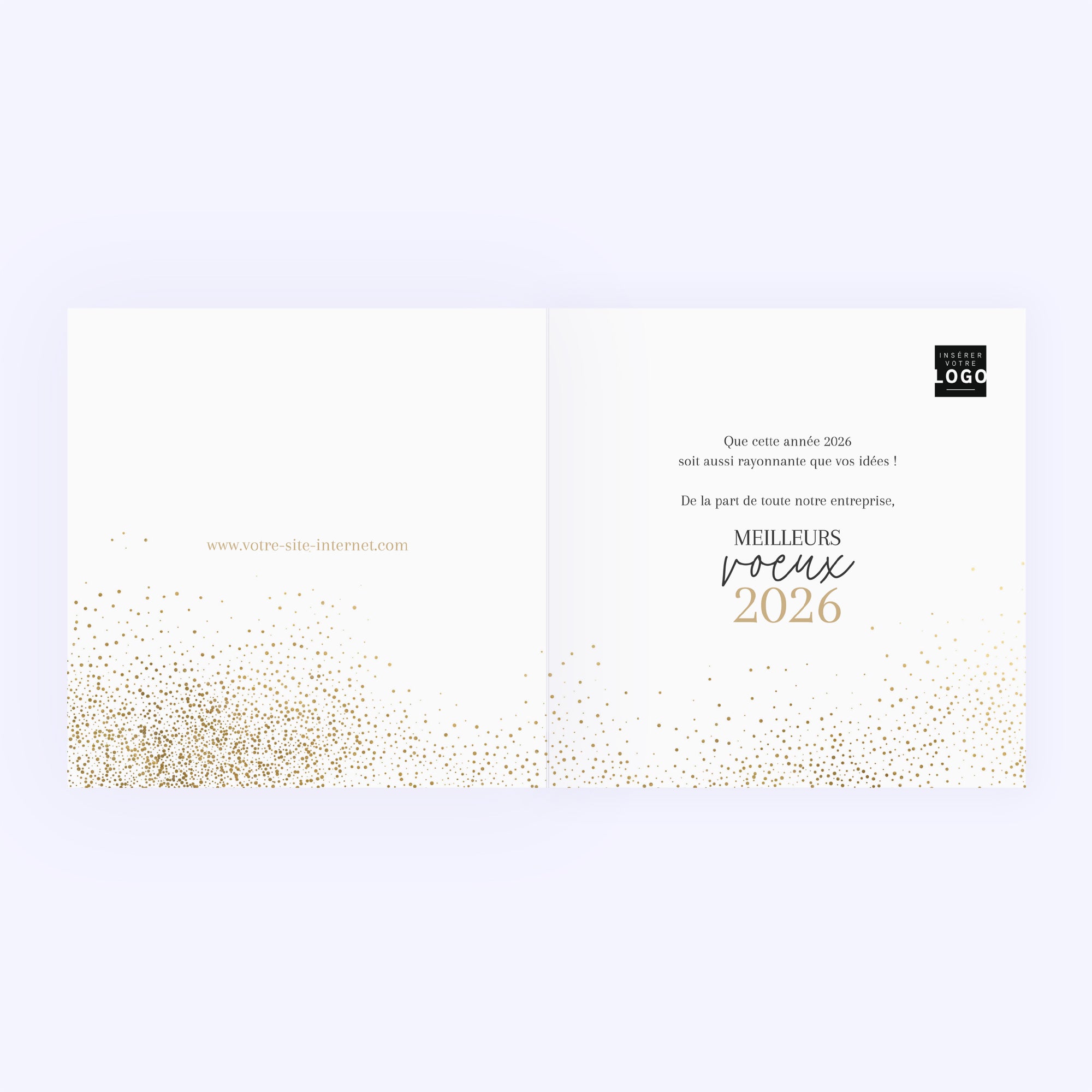 Poudre d'Or | Vœux professionnels • Carte de voeux • Carré double photo N° 2