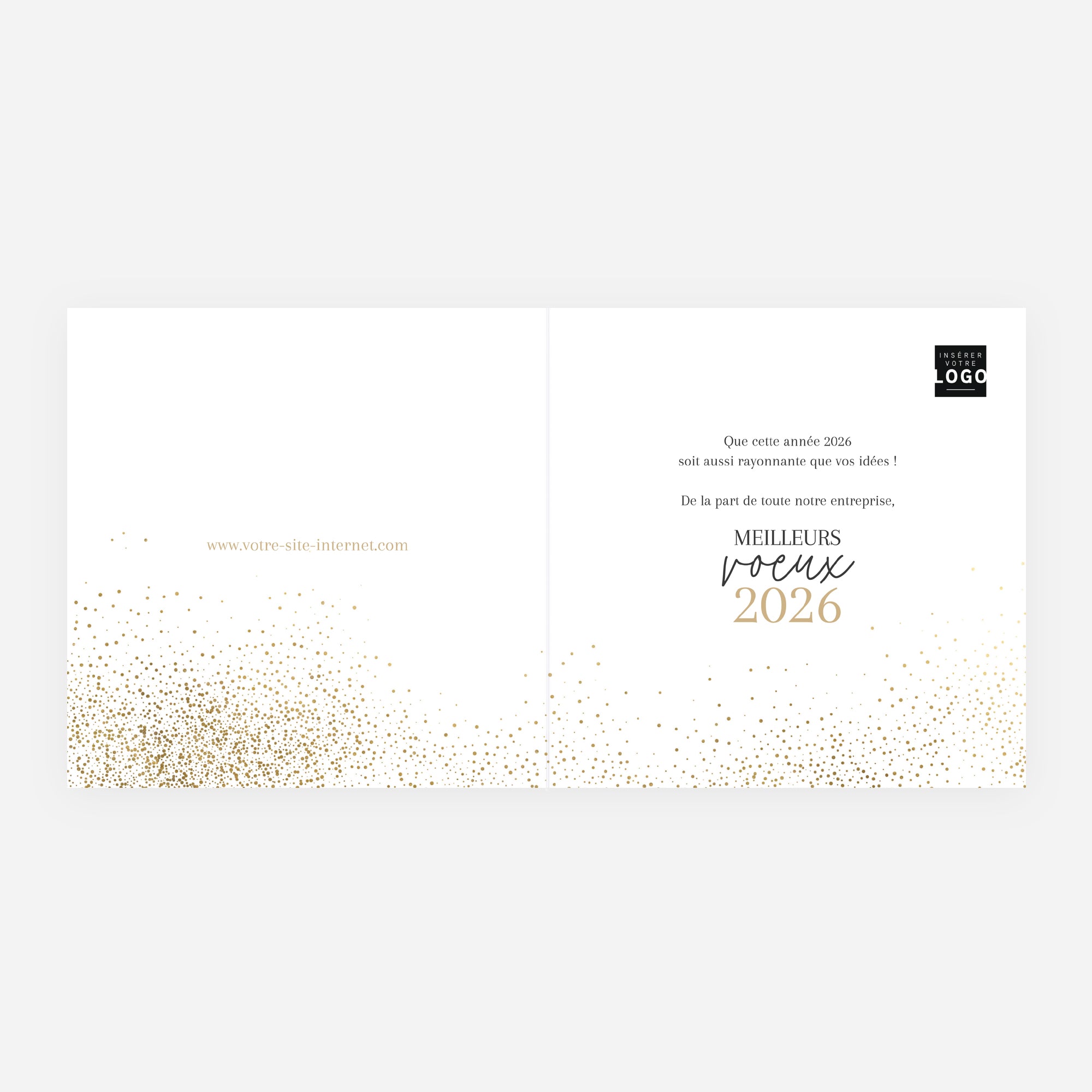 Poudre d'Or | Vœux professionnels • Carte de voeux • Carré double photo N° 2