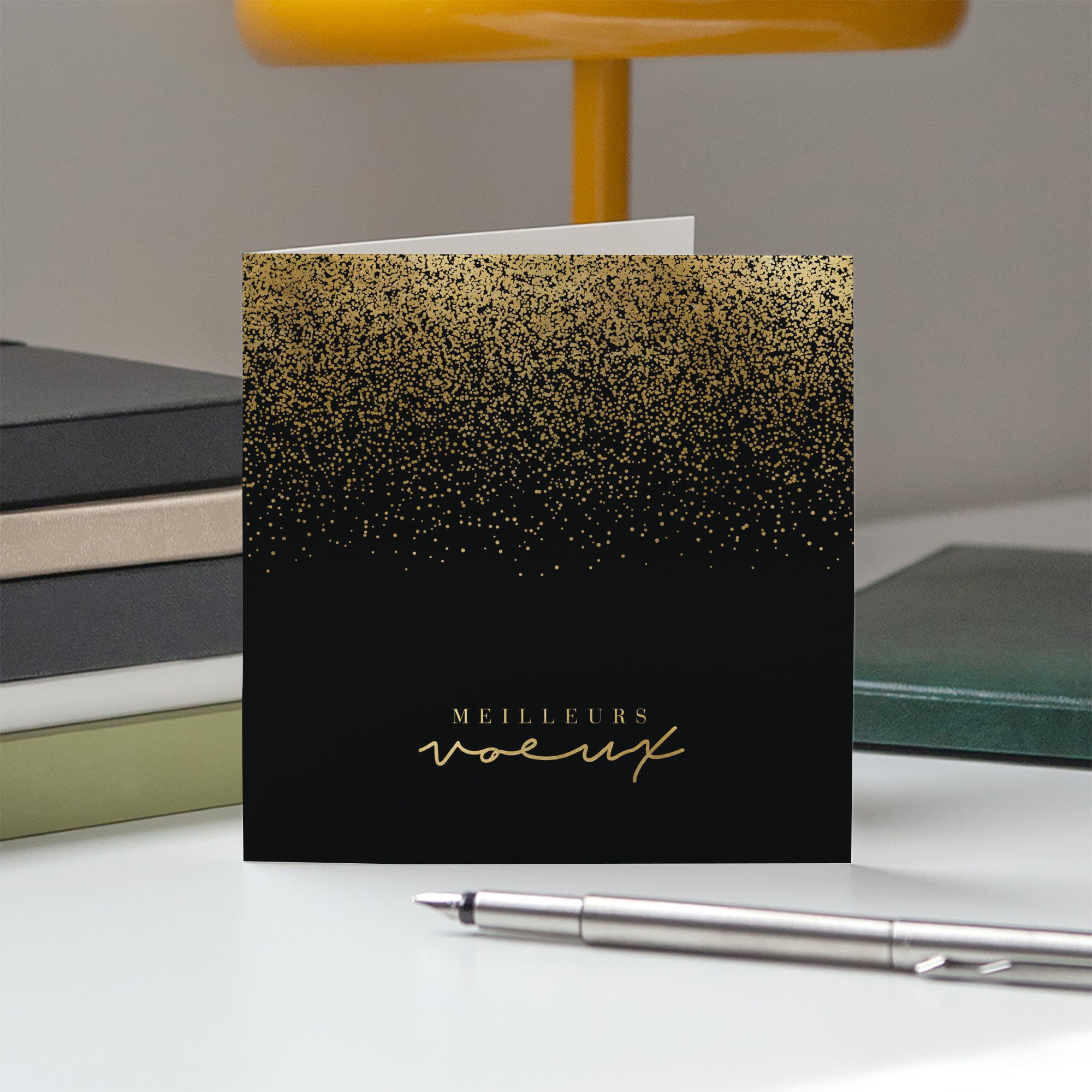 Poudre d'Or | Vœux professionnels • Carte de voeux • Carré double photo N° 5