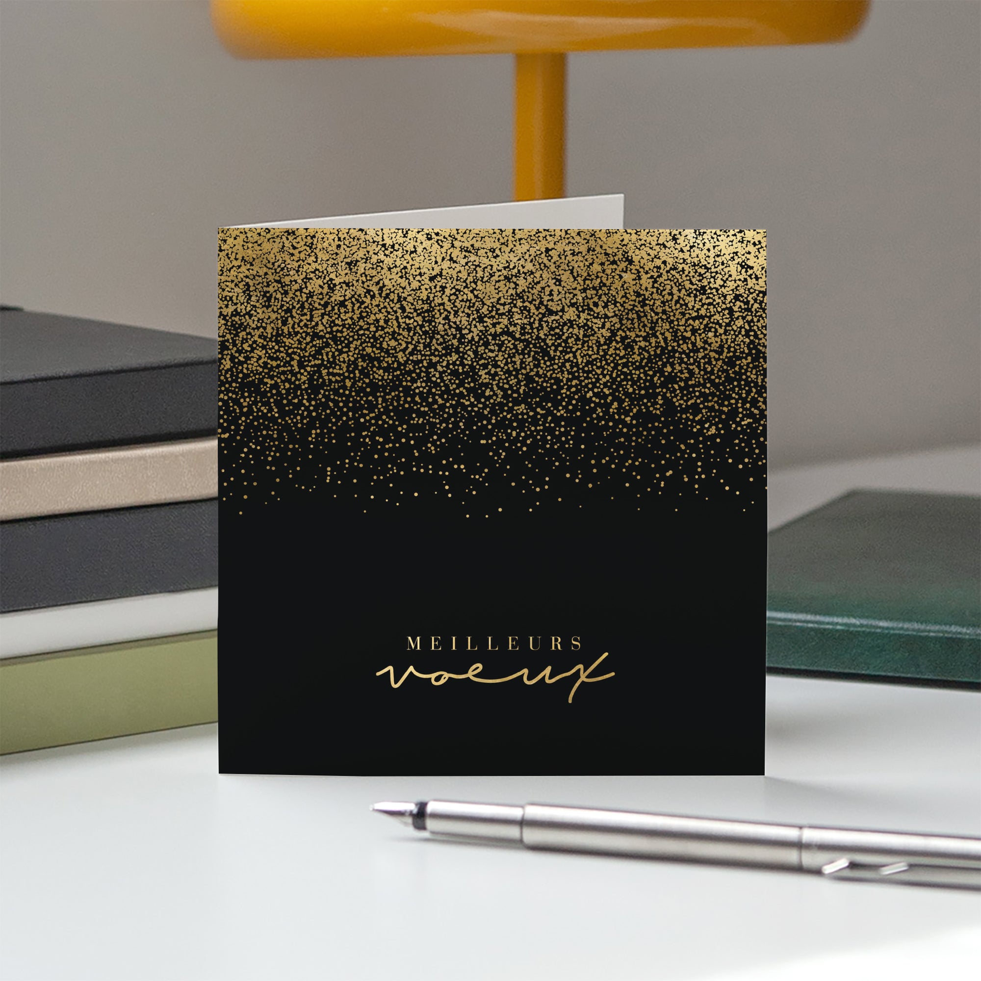 Poudre d'Or | Vœux professionnels • Carte de voeux • Carré double photo N° 5