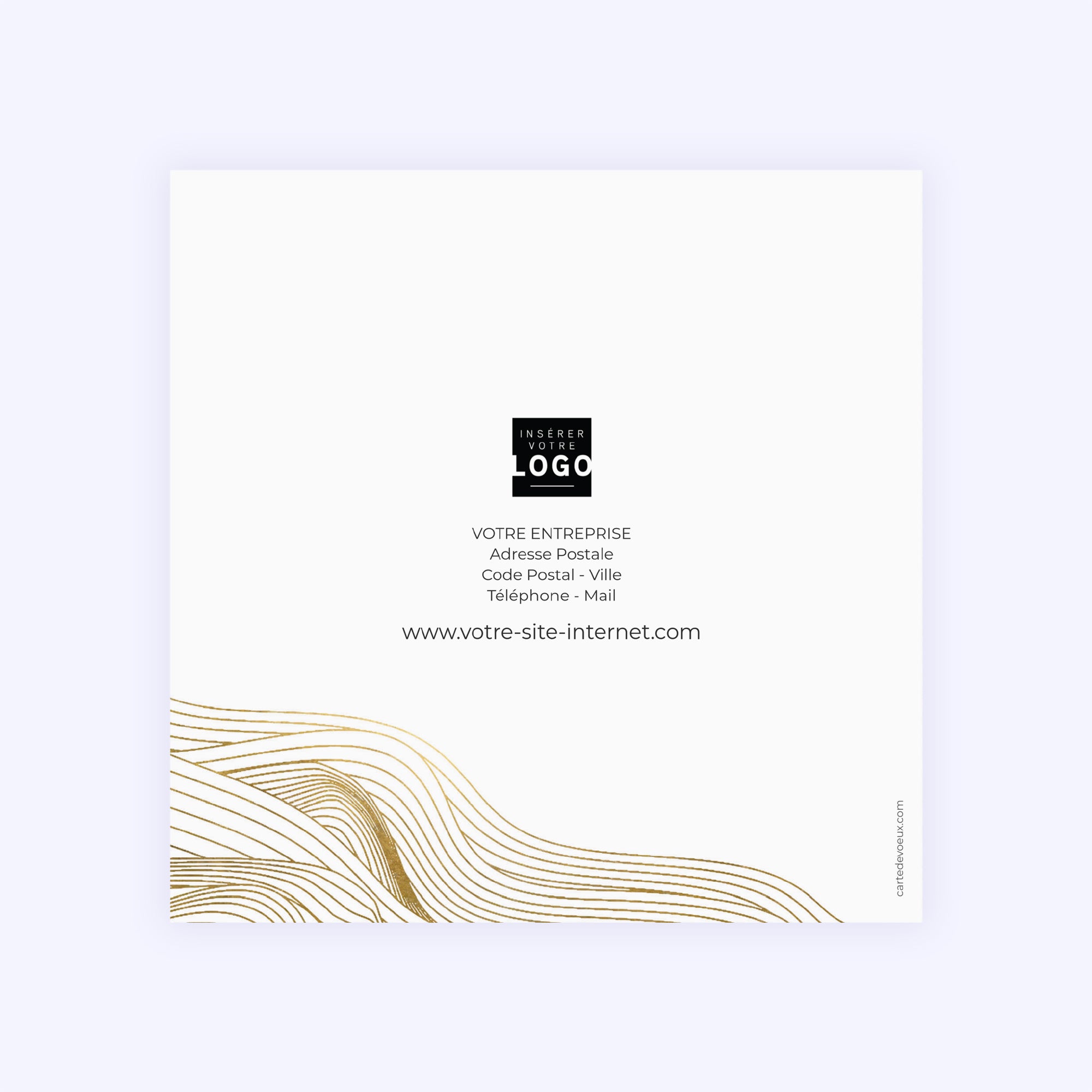Fil d'Or | Vœux professionnels • Carte de voeux • Carré double photo N° 3