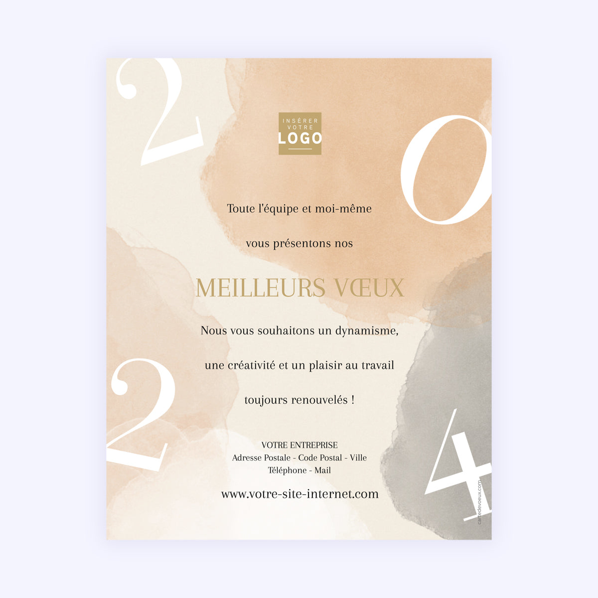 Aquarelle | Vœux professionnels • Carte virtuelle • eCard Image photo N° 1