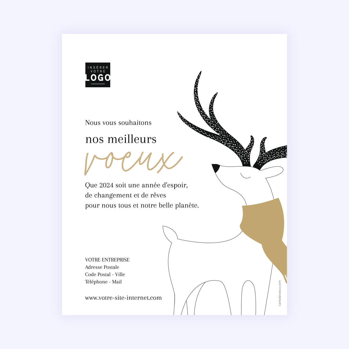 Forest Deer | Vœux professionnels • Carte virtuelle photo N° 1