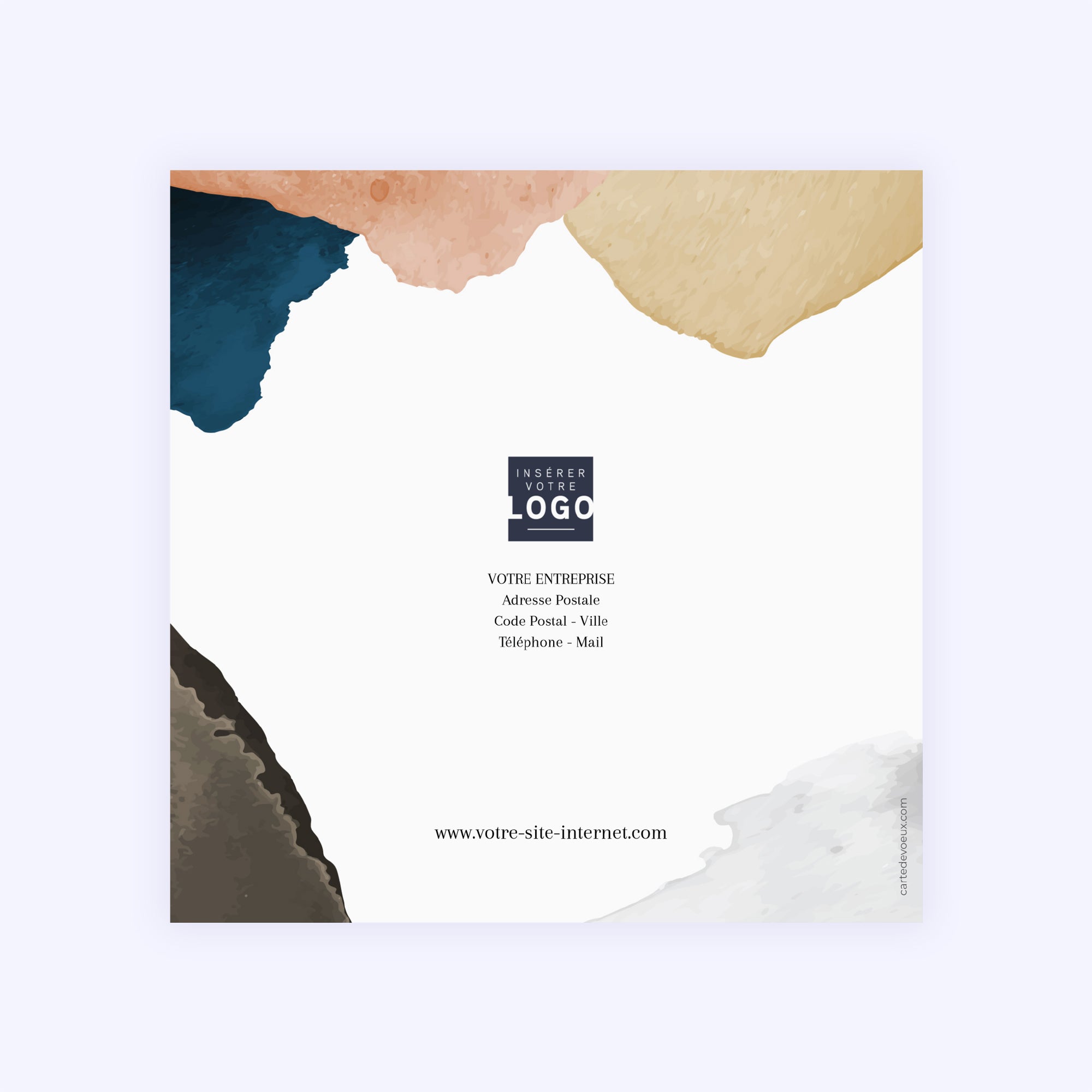 Douce Aquarelle | Vœux professionnels • Carte de voeux photo N° 3