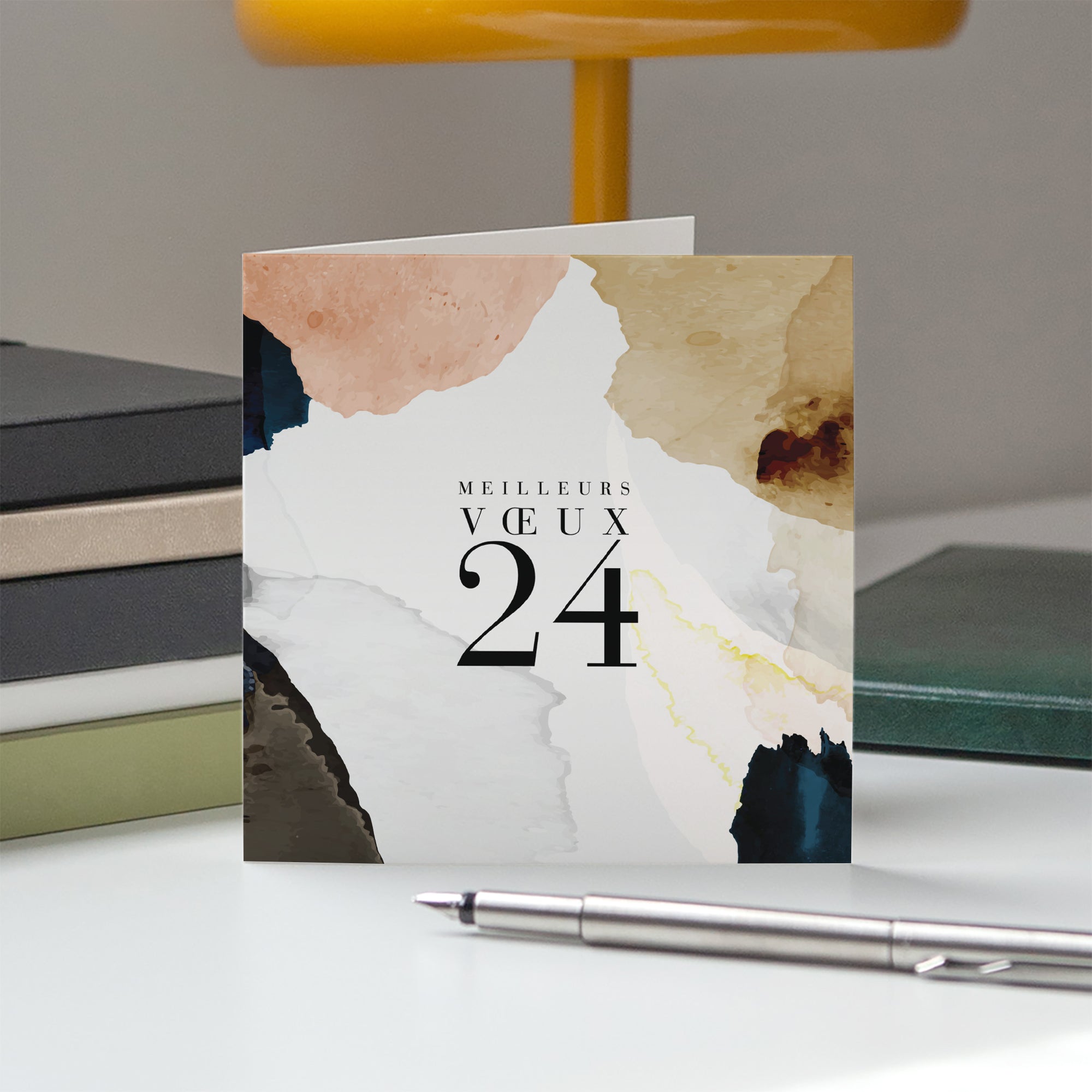 Douce Aquarelle | Vœux professionnels • Carte de voeux photo N° 5