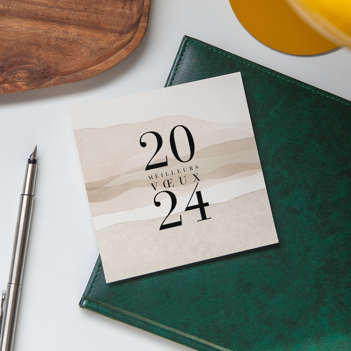 Watercolor Landscapes | Vœux professionnels • Carte de voeux photo N° 4