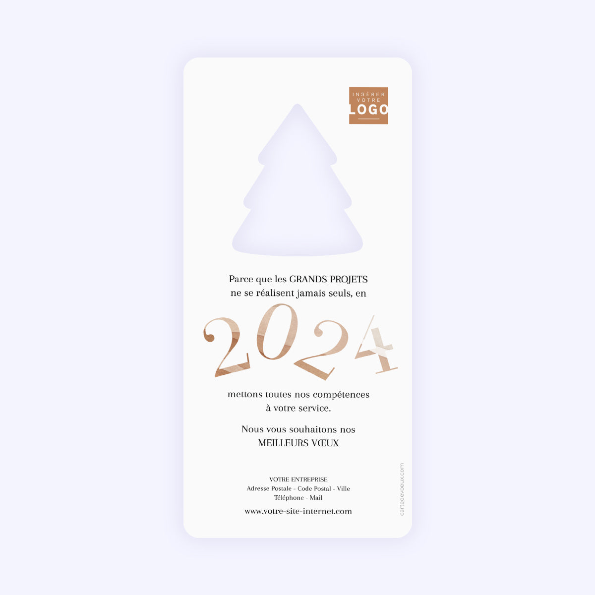 Shades of Brown | Vœux professionnels • Carte de voeux • Vertical sapin photo N° 2