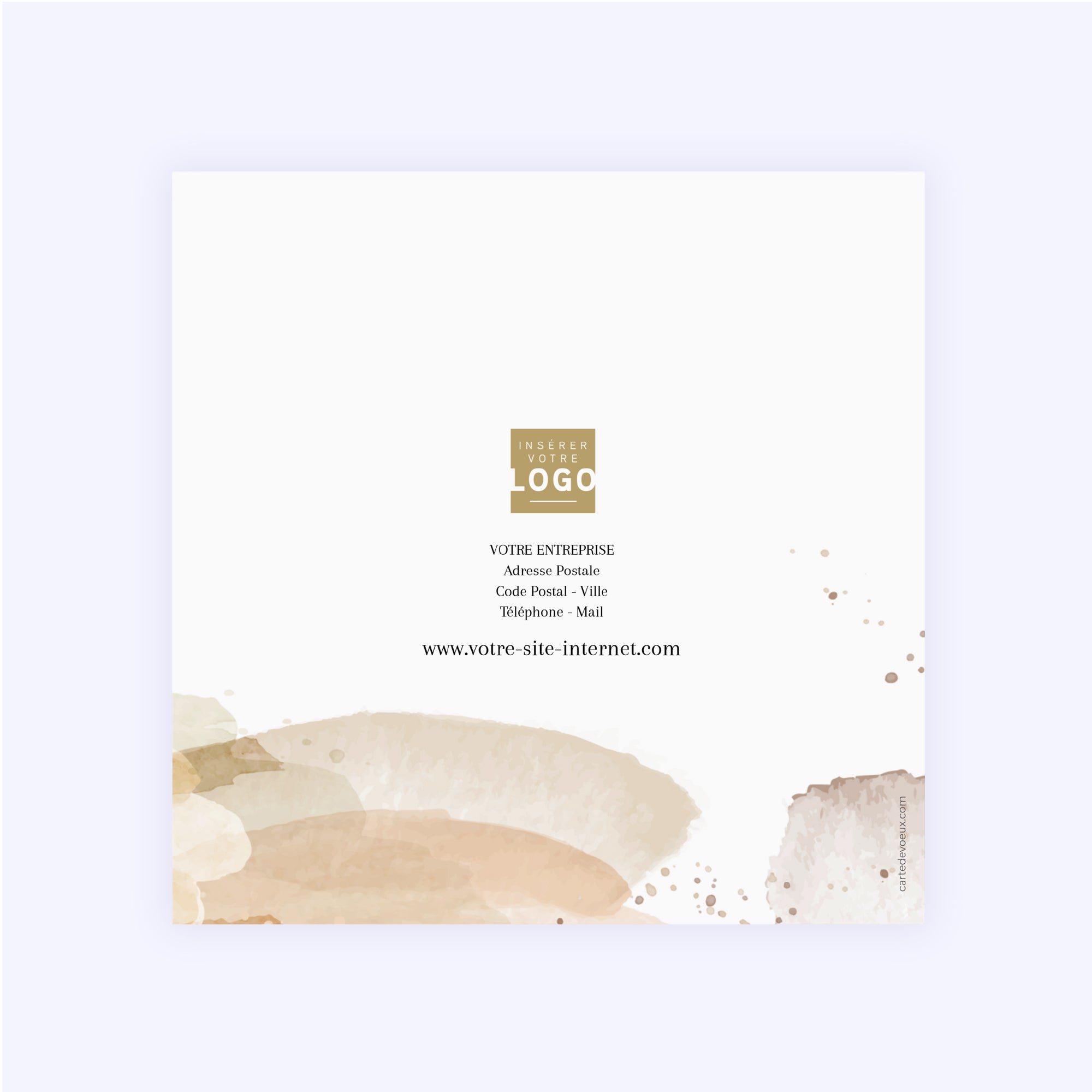 Natural Touch | Vœux professionnels • Carte de voeux dorure • Carré double photo N° 3