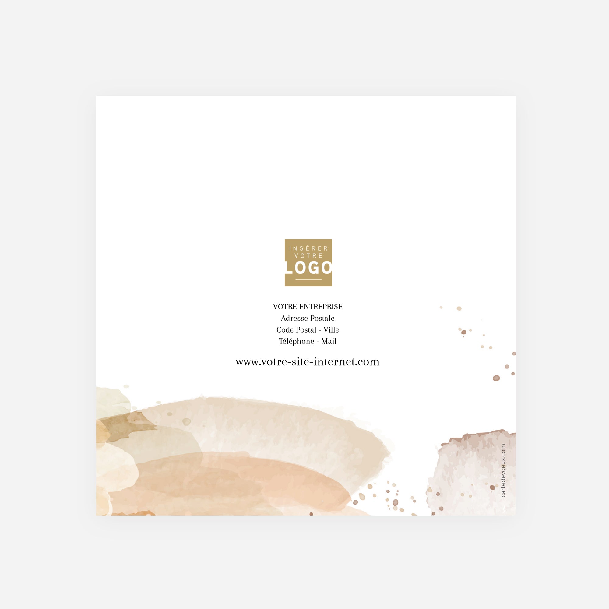 Natural Touch | Vœux professionnels • Carte de voeux dorure • Carré double photo N° 3