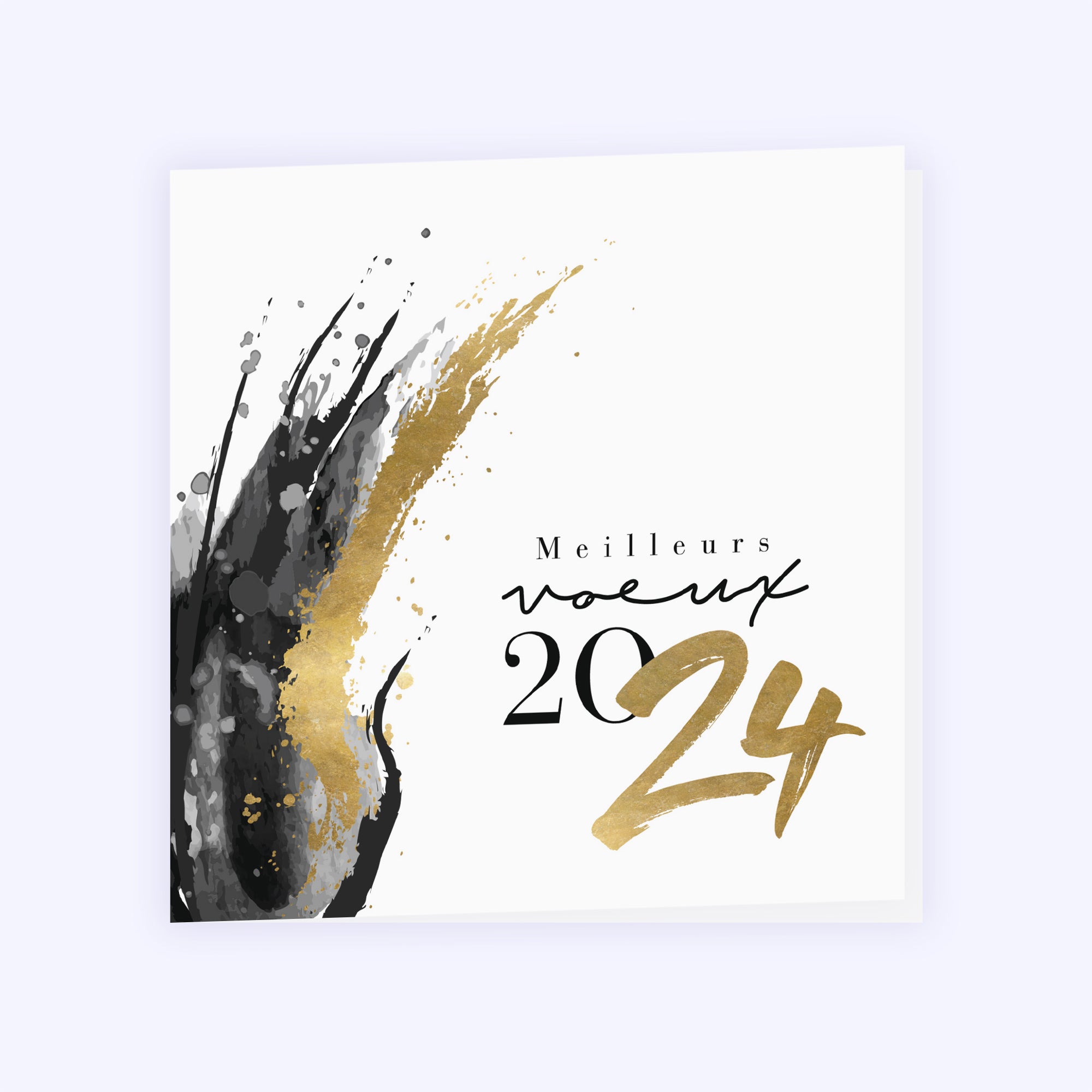 Graphique Chic | Vœux professionnels • Carte de voeux • Carré double photo N° 1