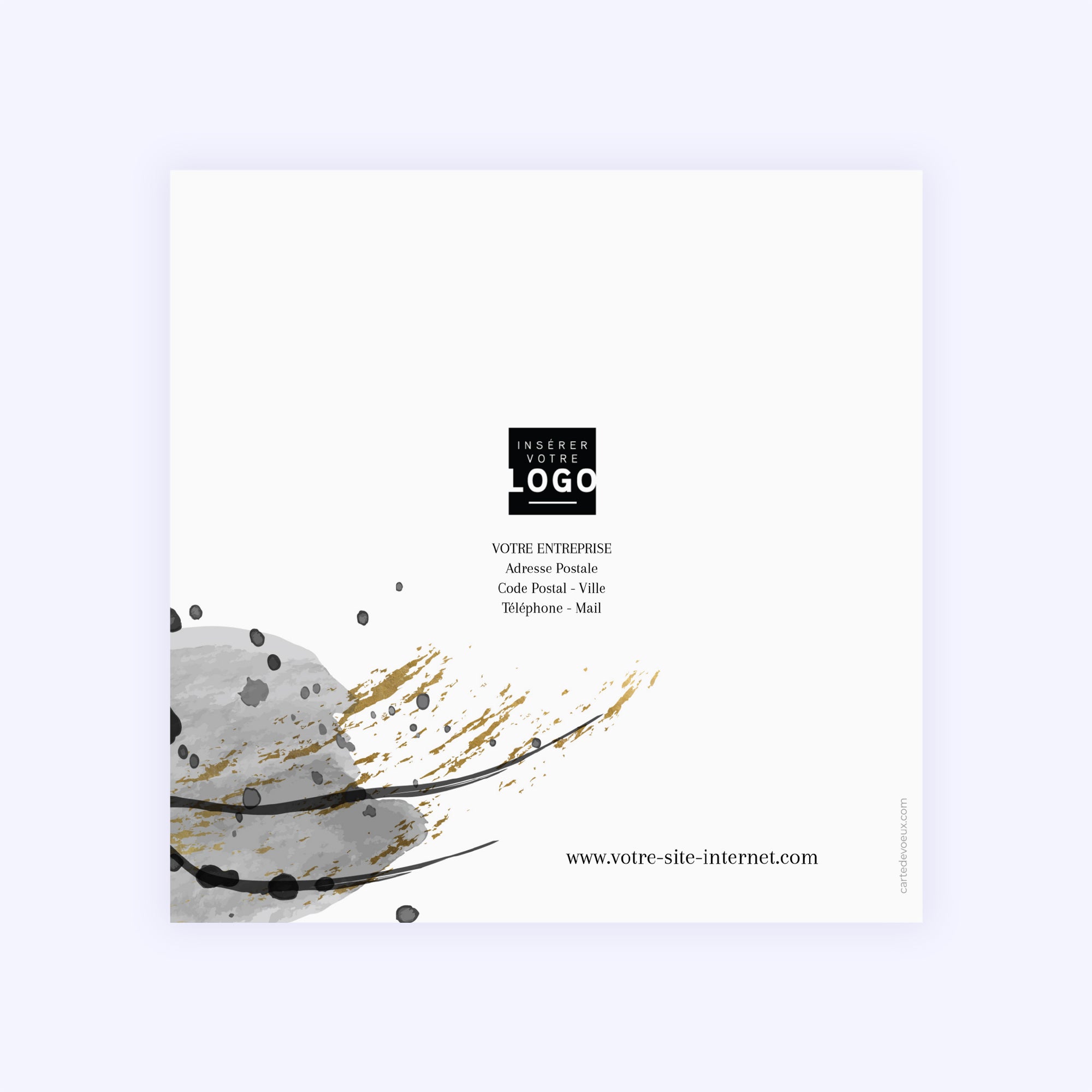 Graphique Chic | Vœux professionnels • Carte de voeux • Carré double photo N° 3