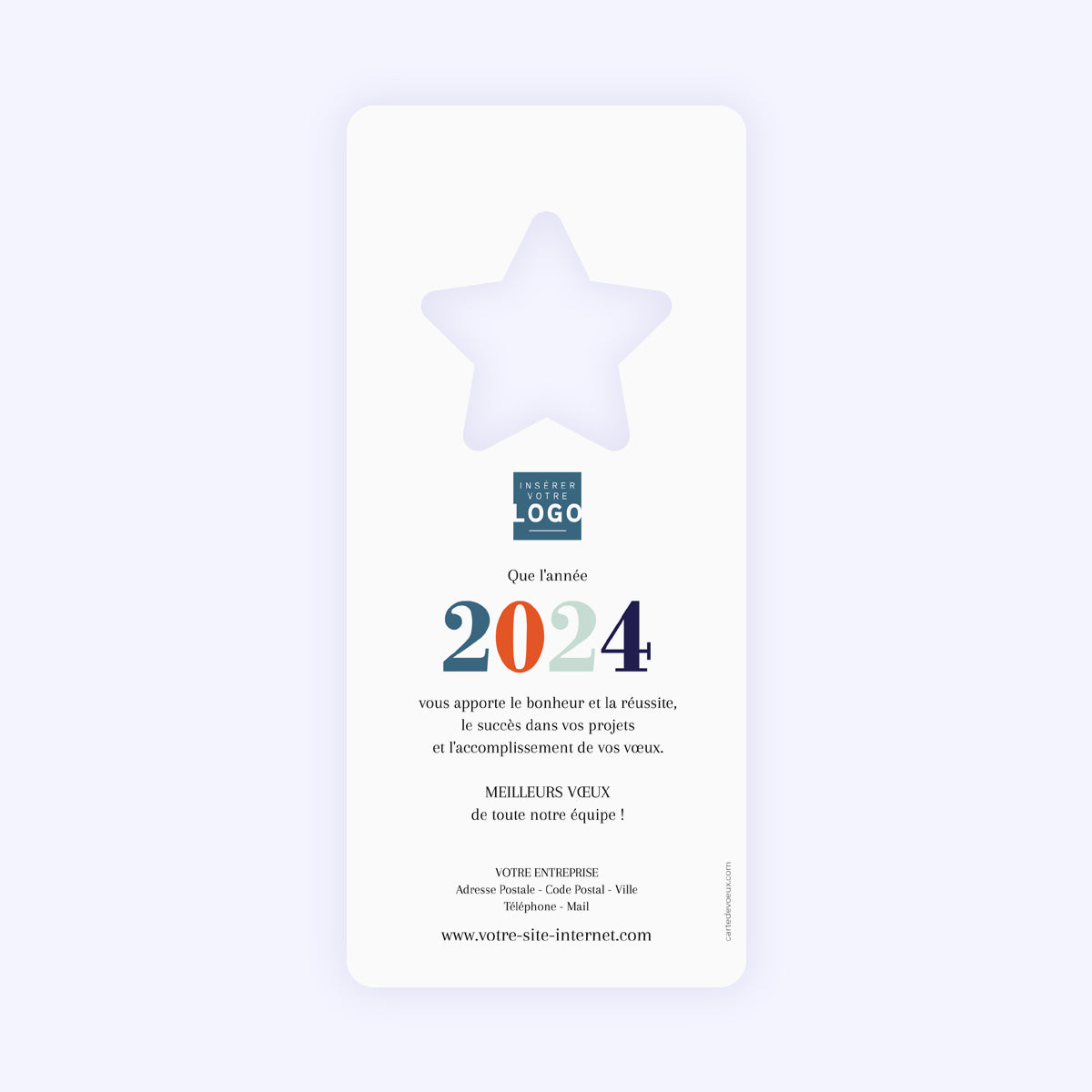 Arbre de Vie | Vœux professionnels • Carte de voeux dorure • Vertical étoile photo N° 2