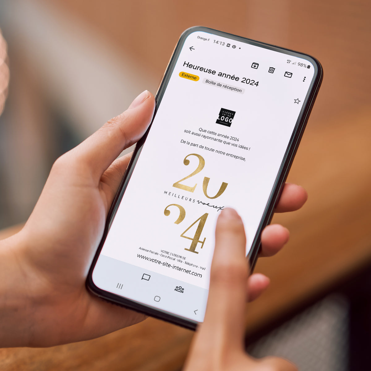 Minimaliste | Vœux professionnels • Carte virtuelle photo N° 2