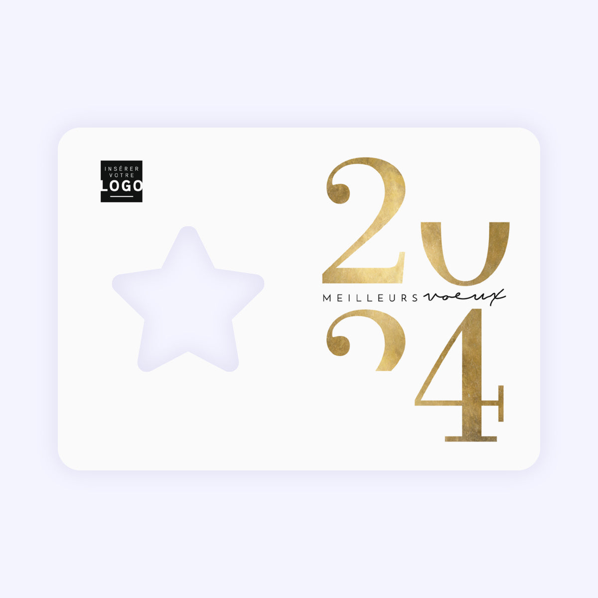 Minimaliste | Vœux professionnels • Carte de voeux • Horizontal étoile photo N° 1