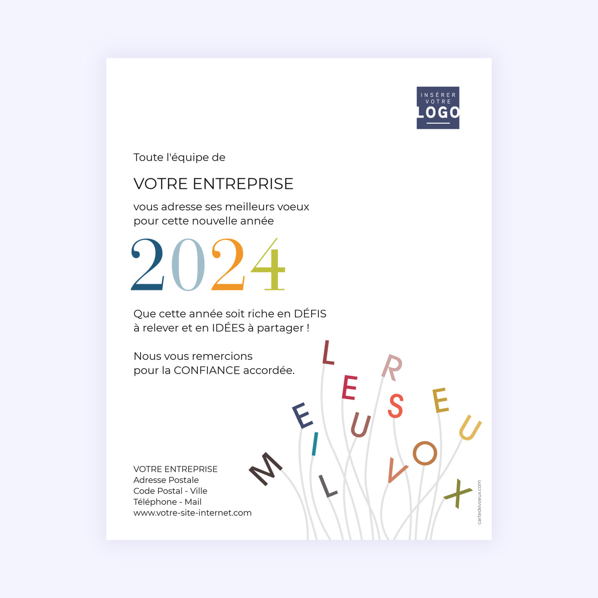 Filaments Colorés | Vœux professionnels • Carte virtuelle • eCard Image photo N° 1