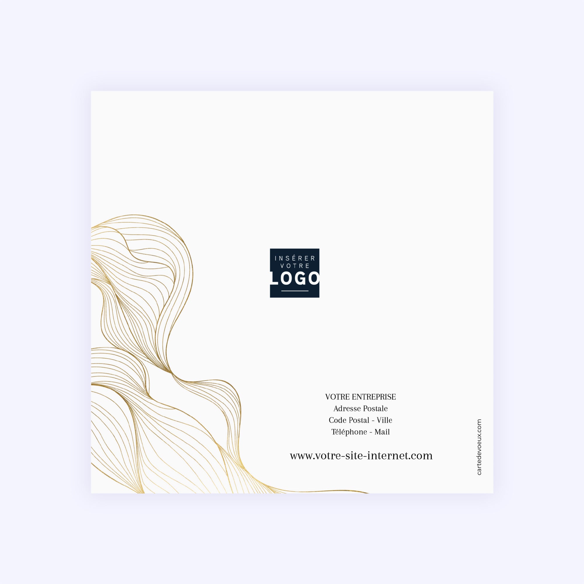 Volutes Dorées | Vœux professionnels • Carte de voeux photo N° 3