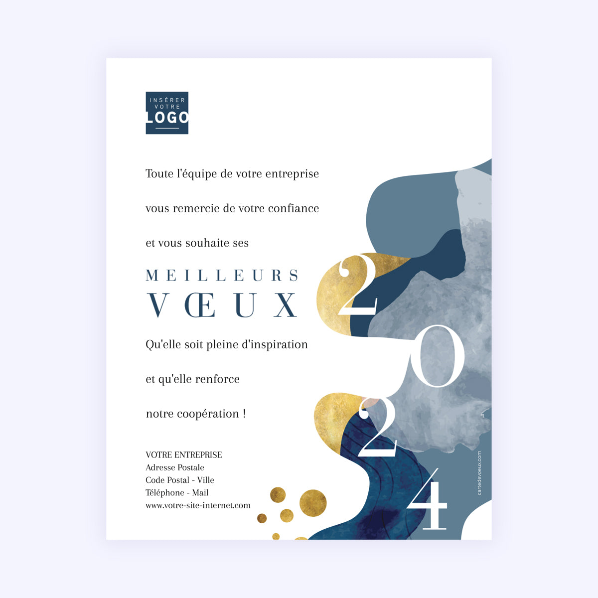 Aqua Light | Vœux professionnels • Carte virtuelle • eCard Image photo N° 1