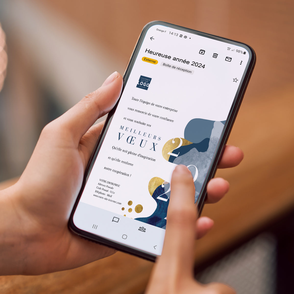 Aqua Light | Vœux professionnels • Carte virtuelle • eCard Image photo N° 2