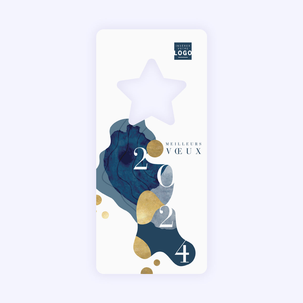 Aqua Light | Vœux professionnels • Carte de voeux • Vertical étoile photo N° 1