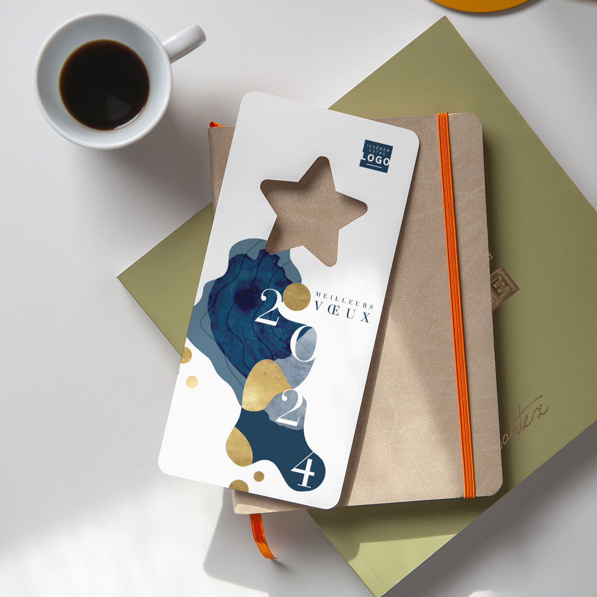 Aqua Light | Vœux professionnels • Carte de voeux • Vertical étoile photo N° 4